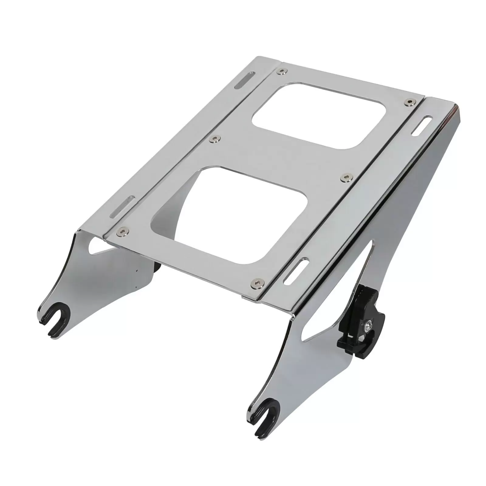 Detachable Two-Up Tour Pak Pack Mounting Luggage Rack For Harley Touring 2014-UP in chrome Compatible