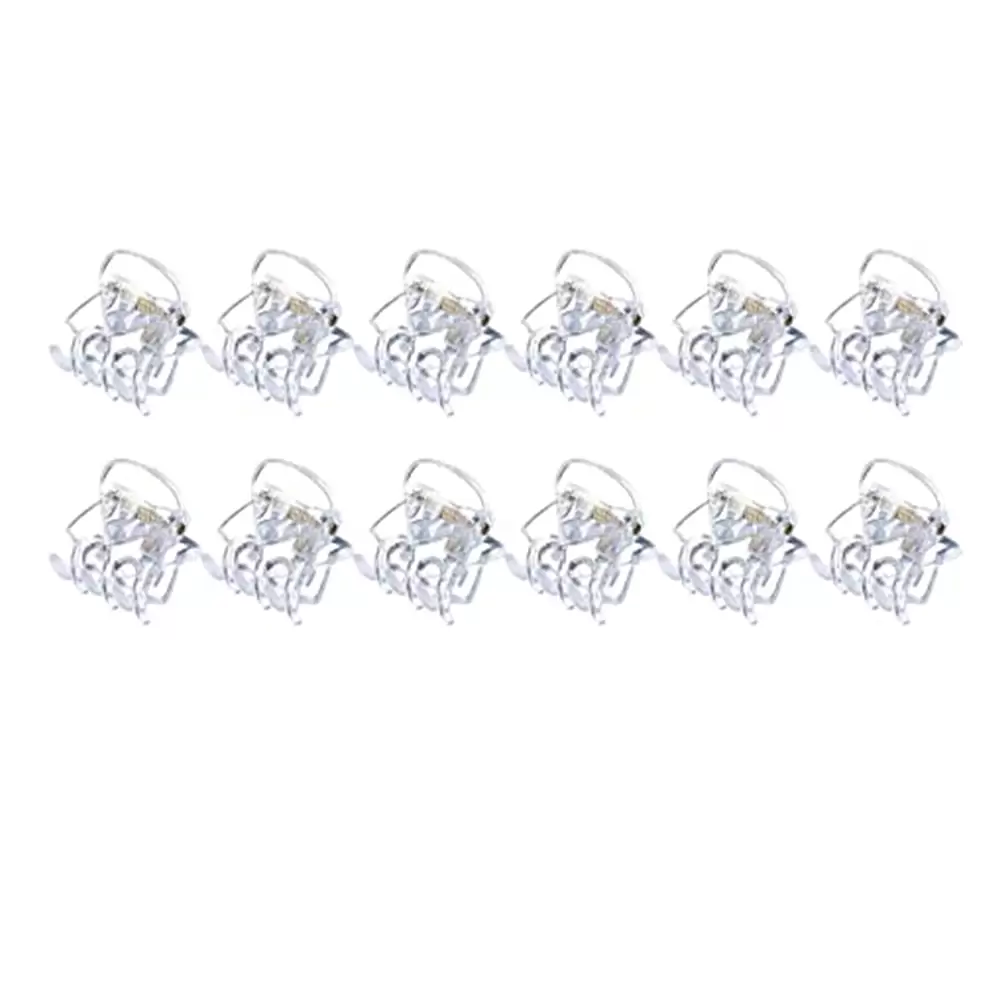 Dicasser 12 Pcs Small Mini Hair Claw Clips Hair Clamps for Women Girl's Hair Transparent White