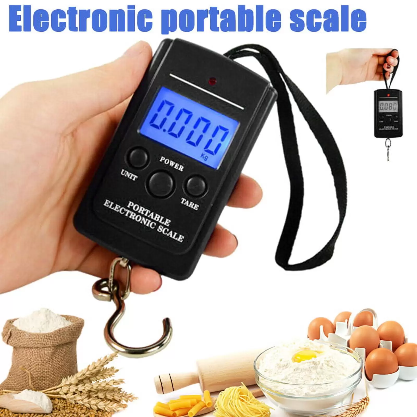 Digital LCD Travel Luggage Scales Portable Handheld Suitcase Bag Weighing Tool.