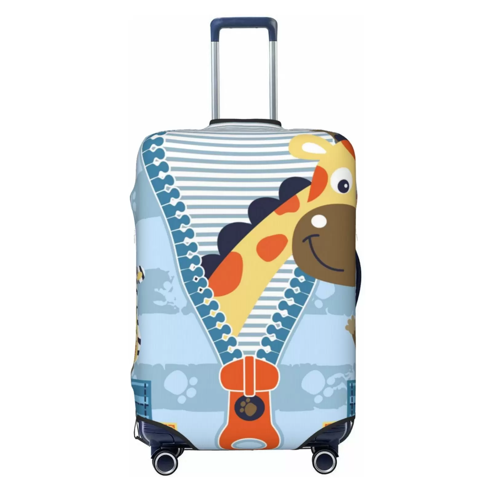 Disketp Giraffe Come Out From Zipper Elastic Travel Luggage Cover Travel Suitcase Protective Cover For Trunk Case Apply To 18''-32'' Suitcase Cover-Small