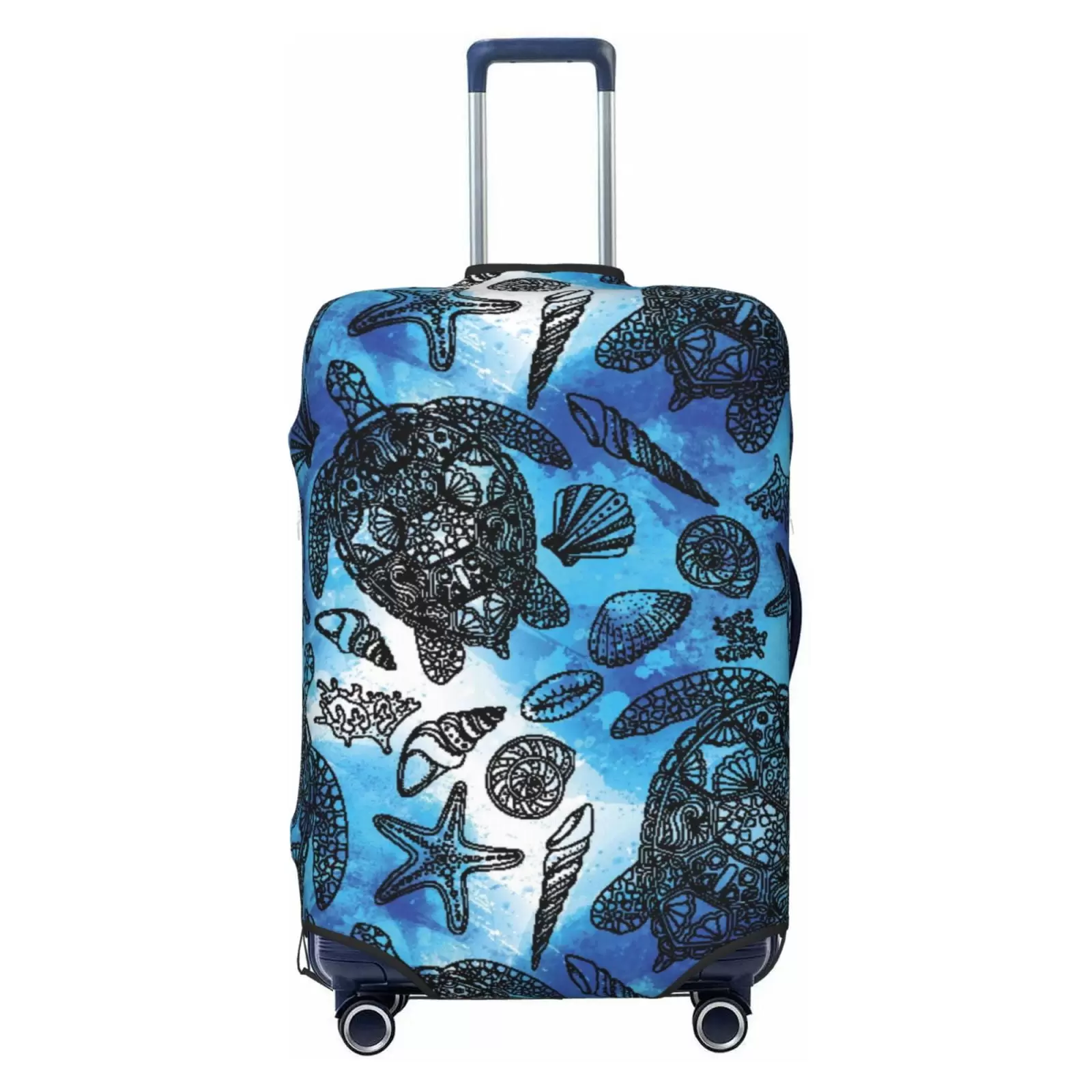 Disketp Turtle Elastic Travel Luggage Cover Travel Suitcase Protective Cover For Trunk Case Apply To 18''-32'' Suitcase Cover-Small