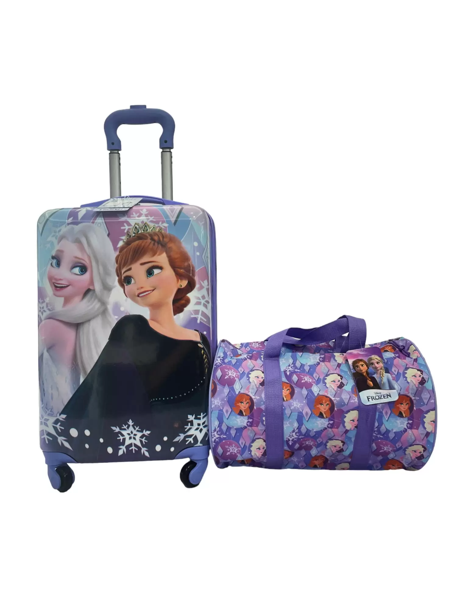 Disney Frozen Kid's 18 ABS Spinner Luggage With Duffel Set