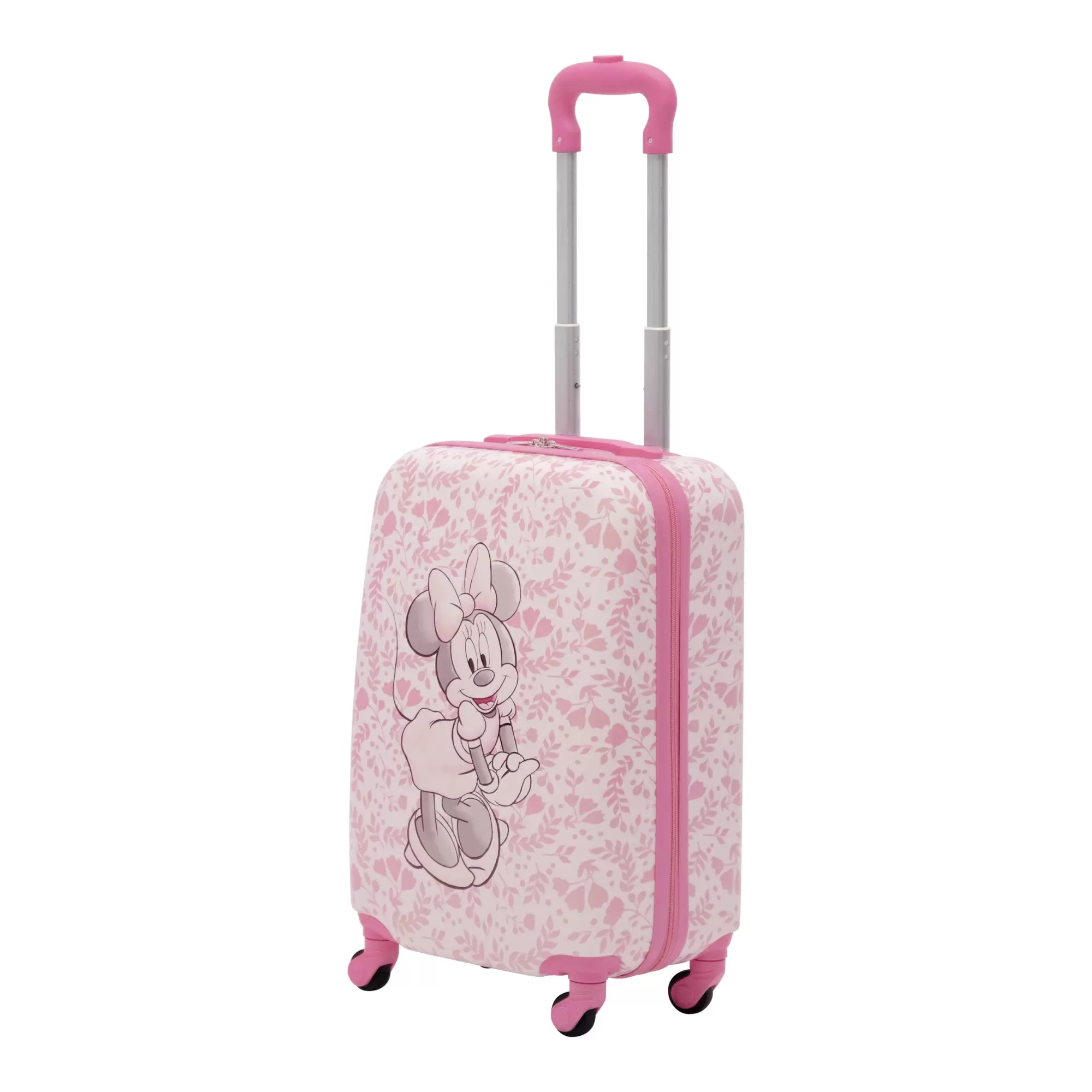 Disney Ful Minnie Mouse Pose with floral background kids 21 inch luggage