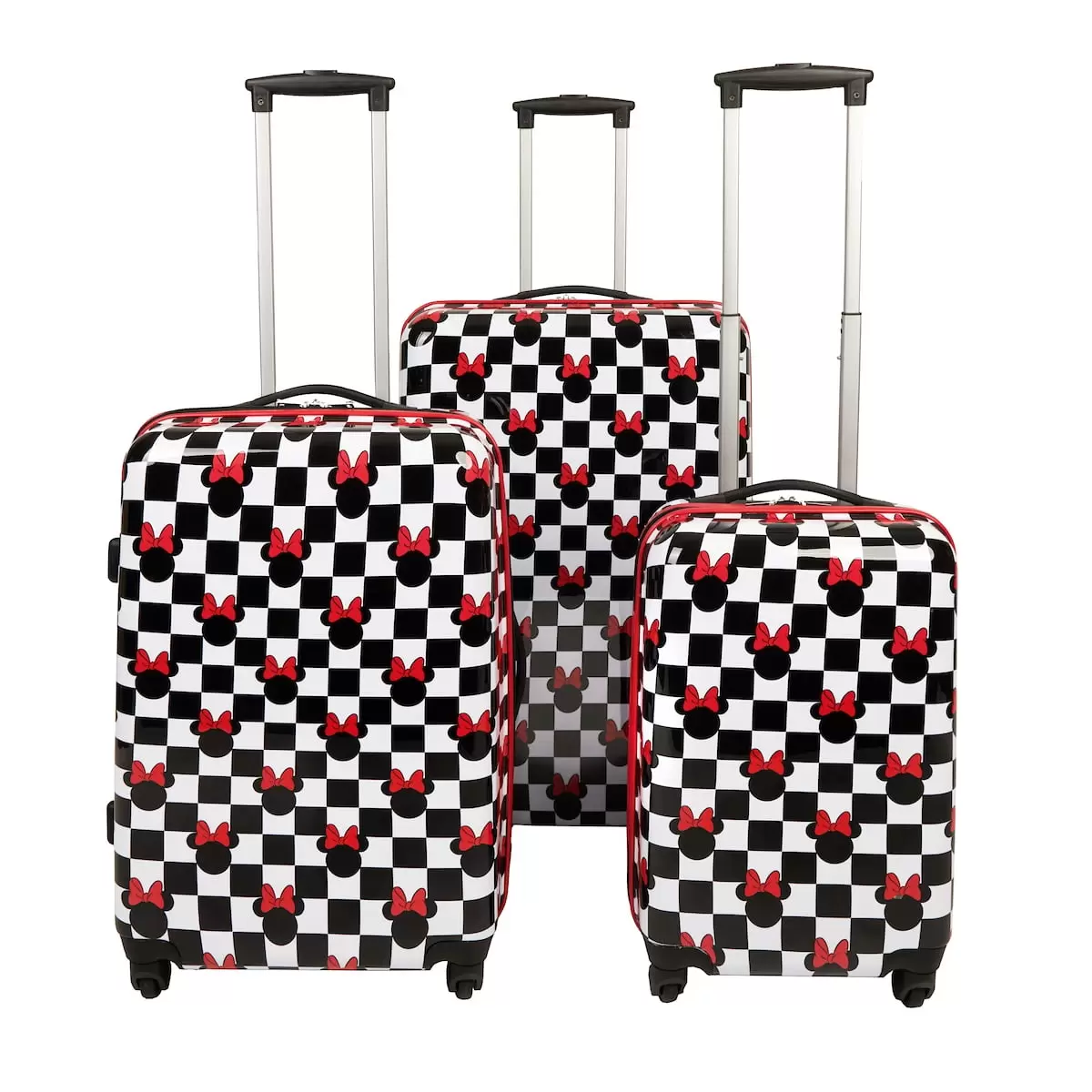 Disney Minnie Mouse 3 Piece Multicolored Luggage Assortment Set