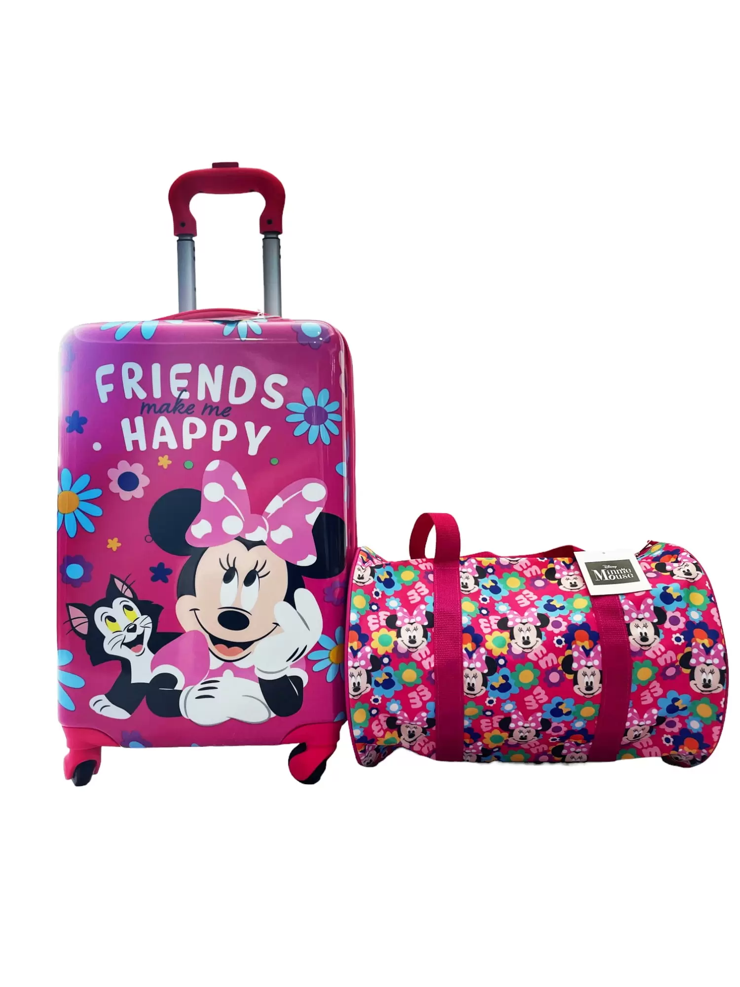 Disney Minnie Mouse Kid's 18 ABS Hard-Side Spinner Luggage with Duffel Set