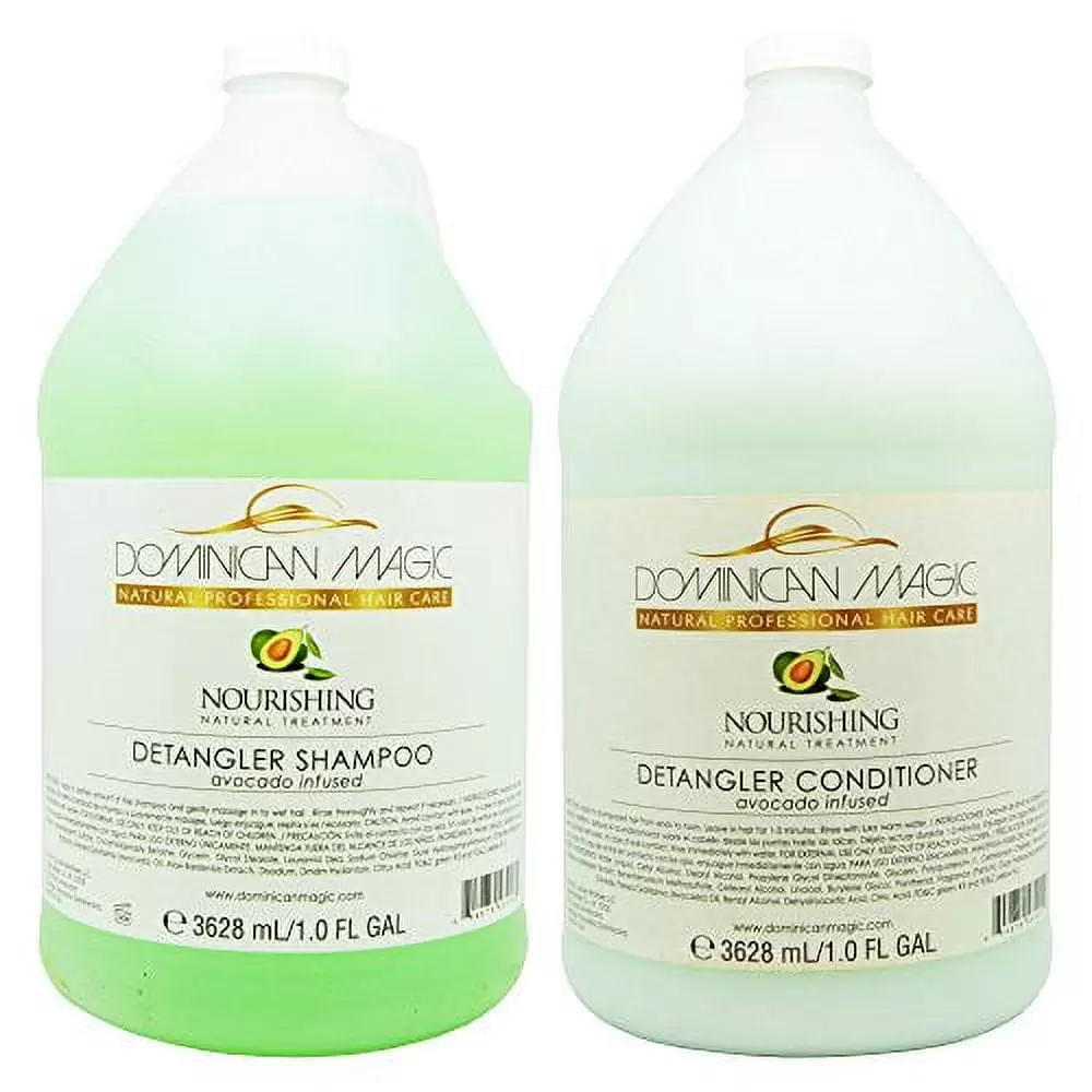 Dominican Magic Avocado Detangler 1-gallon Shampoo & Conditioner Set