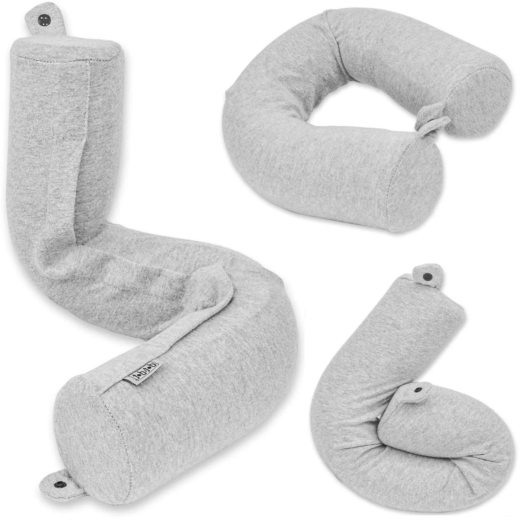 Dot&Dot Twist Memory Foam Travel Pillow for Neck. Chin. Lumbar and Leg Support - Neck Pillows for Sleeping Travel Airplane for Side. Stomach and Back Sleepers - Adjustable. Bendable Roll Pillow