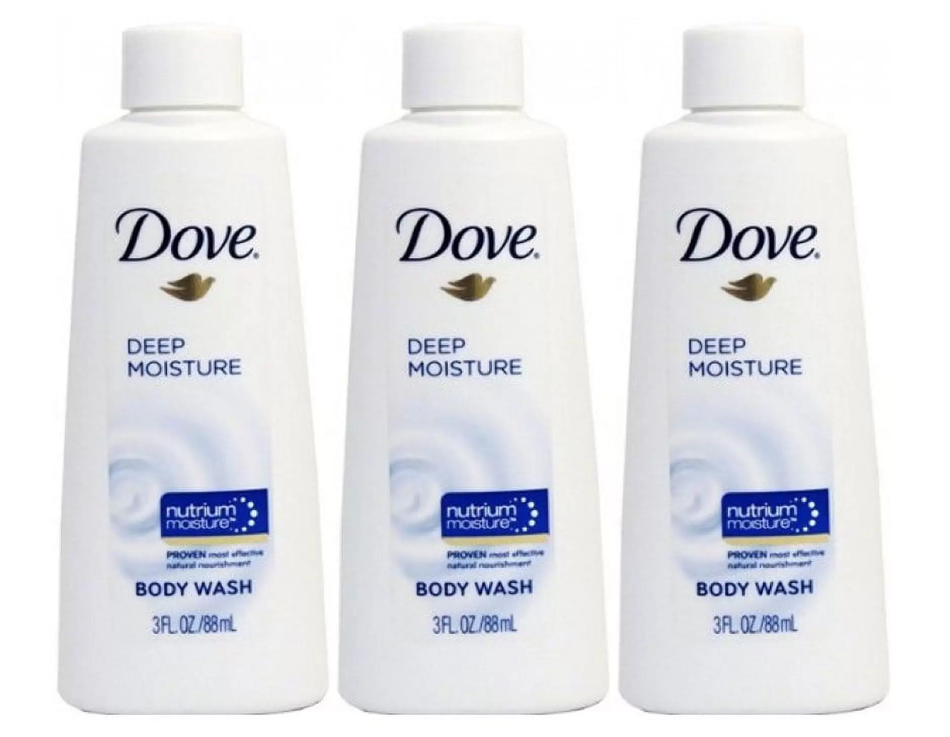 Dove Deep Moisture Nourishing Body Wash. 3 fl oz (3 pack)