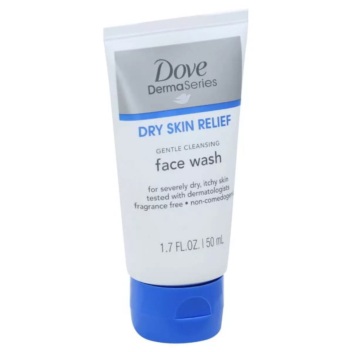 Dove DermaSeries Fragrance-Free Face Wash. Travel Size. for Dry Skin. 1.7 oz