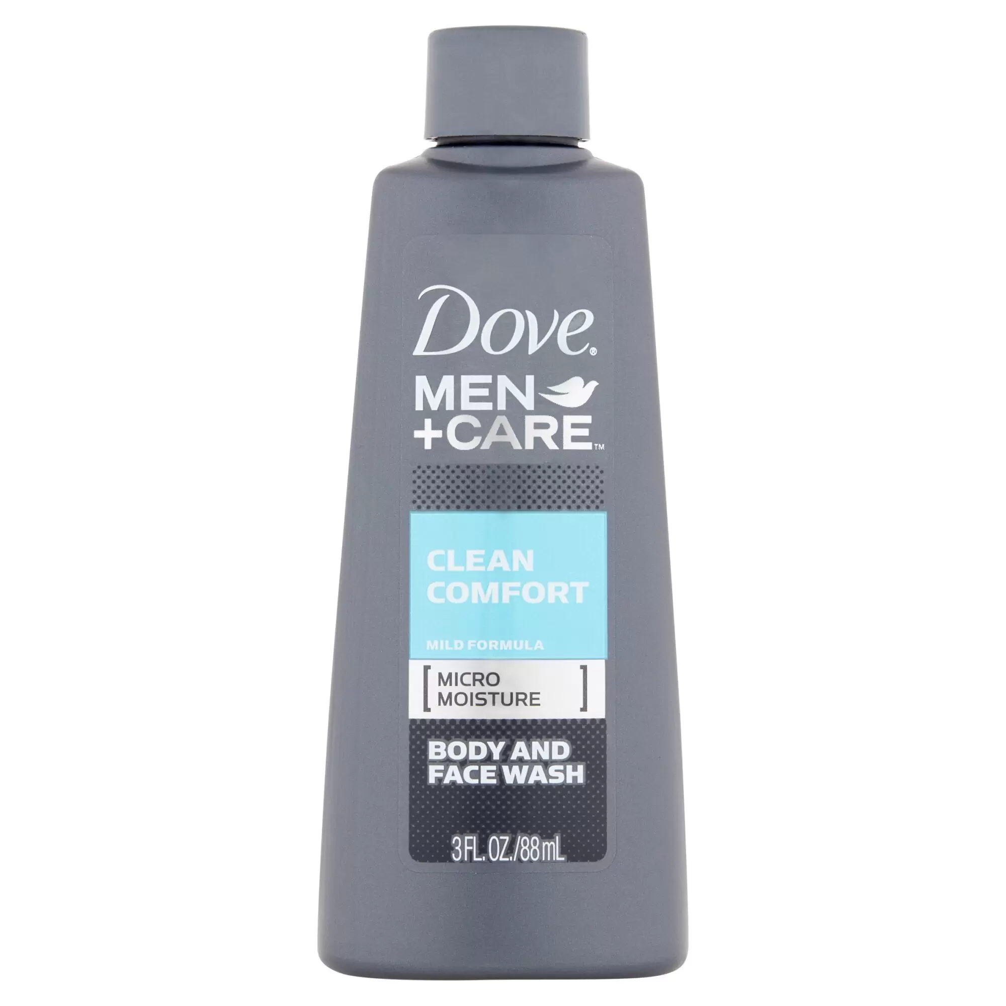 Dove Men + Care Body and Face Wash. Clean Comfort. 3 Oz