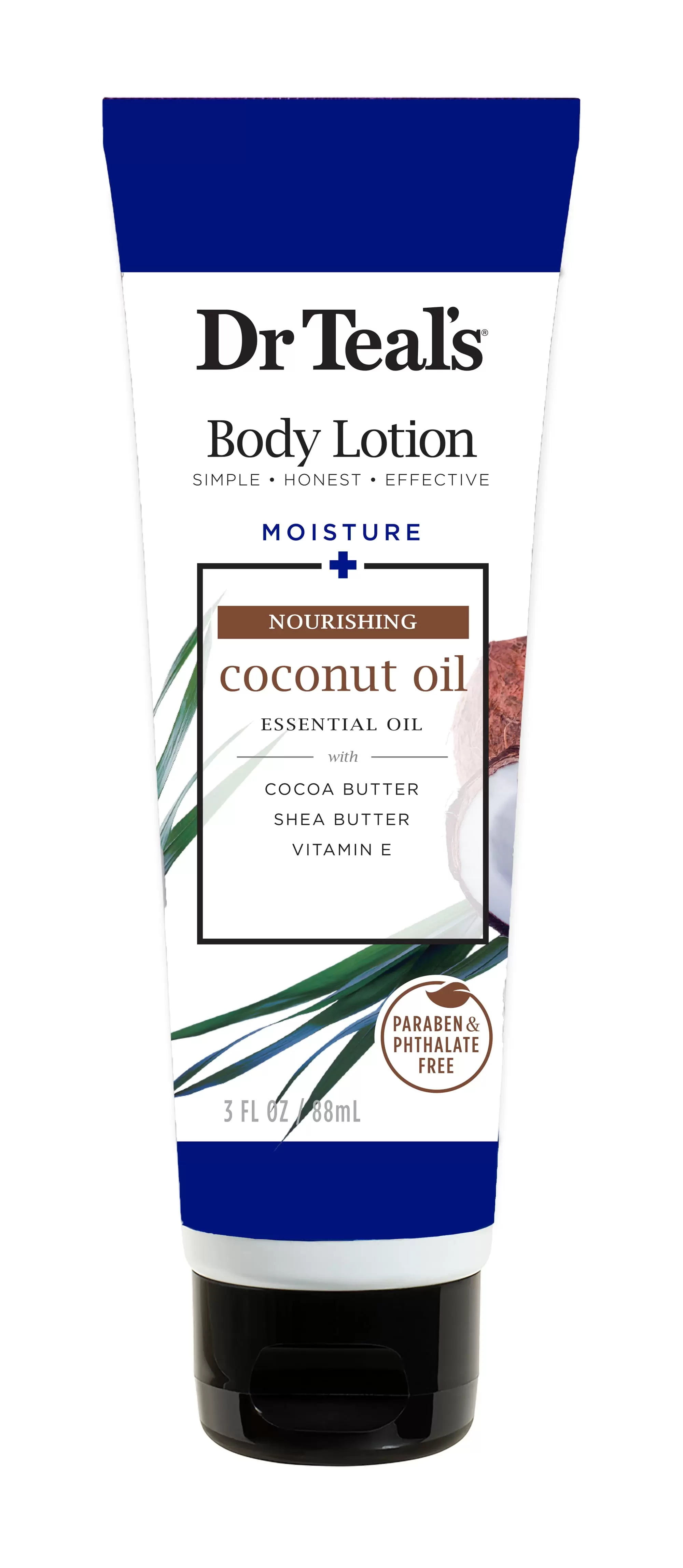 Dr Teal's Nourishing Coconut Oil Body Lotion. 3 Oz.