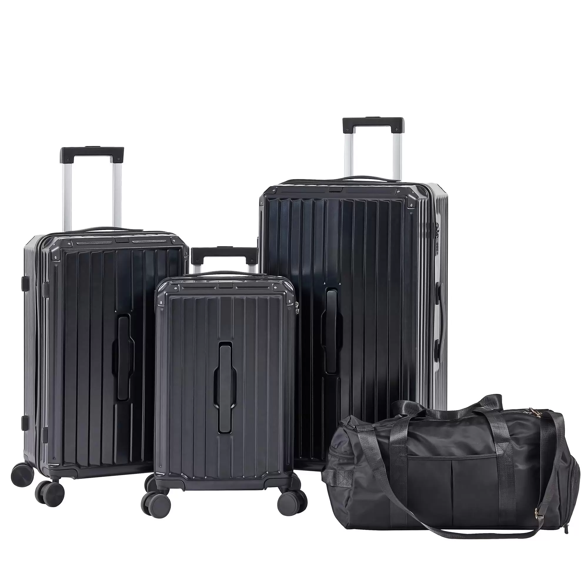 Durable 4-Piece Luggage Set. PC ABS. Silent Spinner Wheels. TSA Lock. Multiple Sizes - Travel in Style