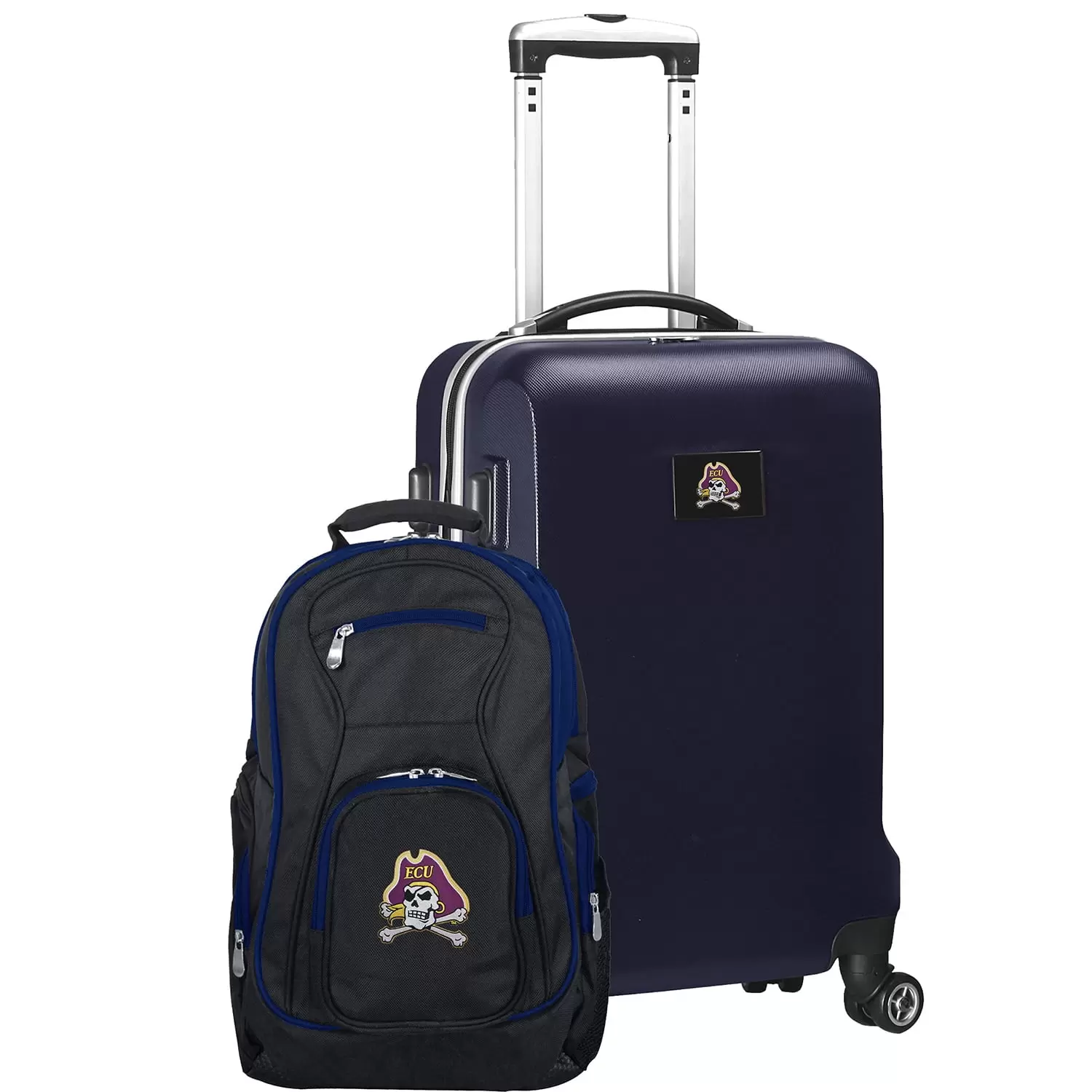 ECU Pirates Deluxe 2-Piece Backpack and Carry-On Set - Navy