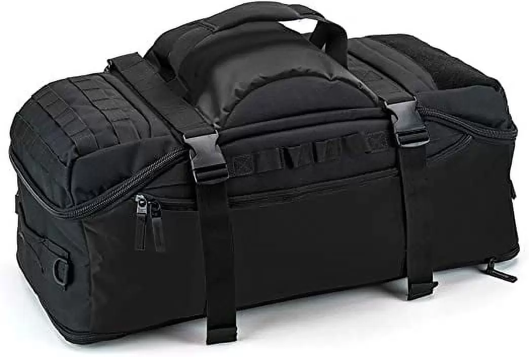 EUNI Basecamp SPORT HIKING Travel 24 Convertible Backpack Duffel Bag. Black