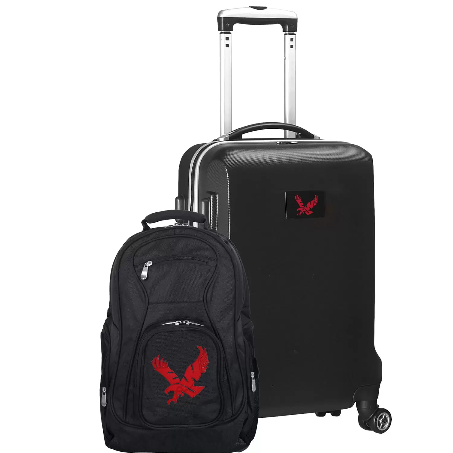 Eastern Washington Eagles Deluxe 2-Piece Backpack and Carry-On Set - Black