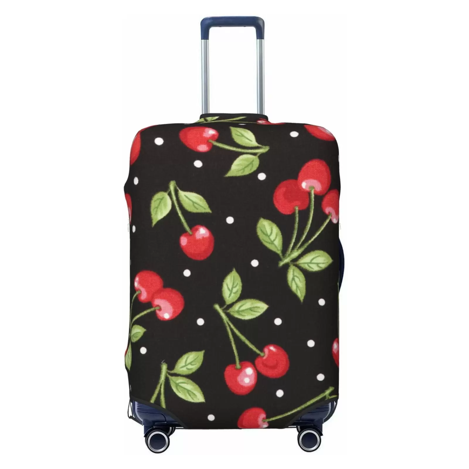 Easygdp Sweet Red Cherry Double-Sided Printed Elastic Suitcase Protective Cover.Invisible Zipper. Business Trip Luggage Cases.Washable And Resistant To Falling -Small