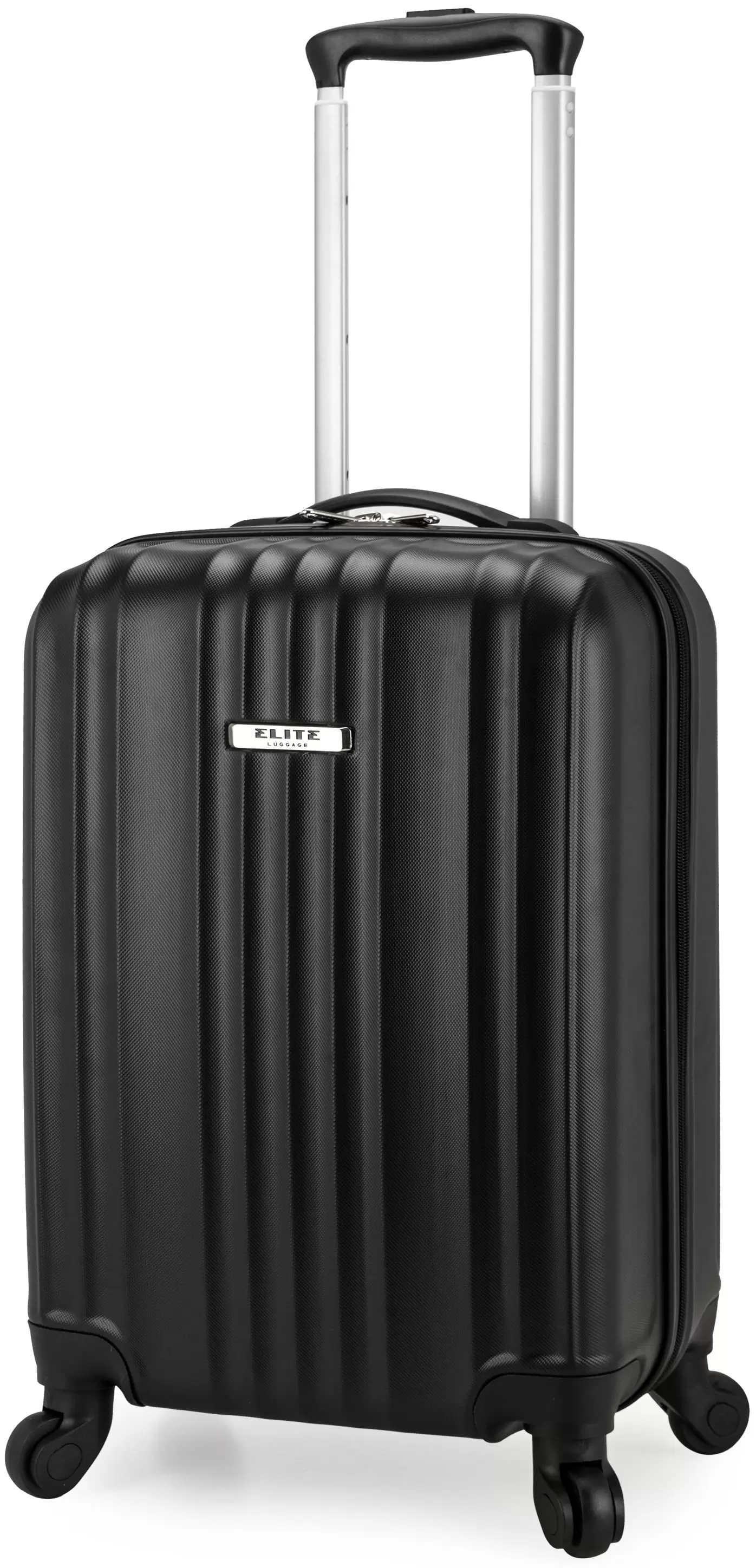 Elite Luggage Fullerton Hardside Carry-On Spinner Luggage. Black