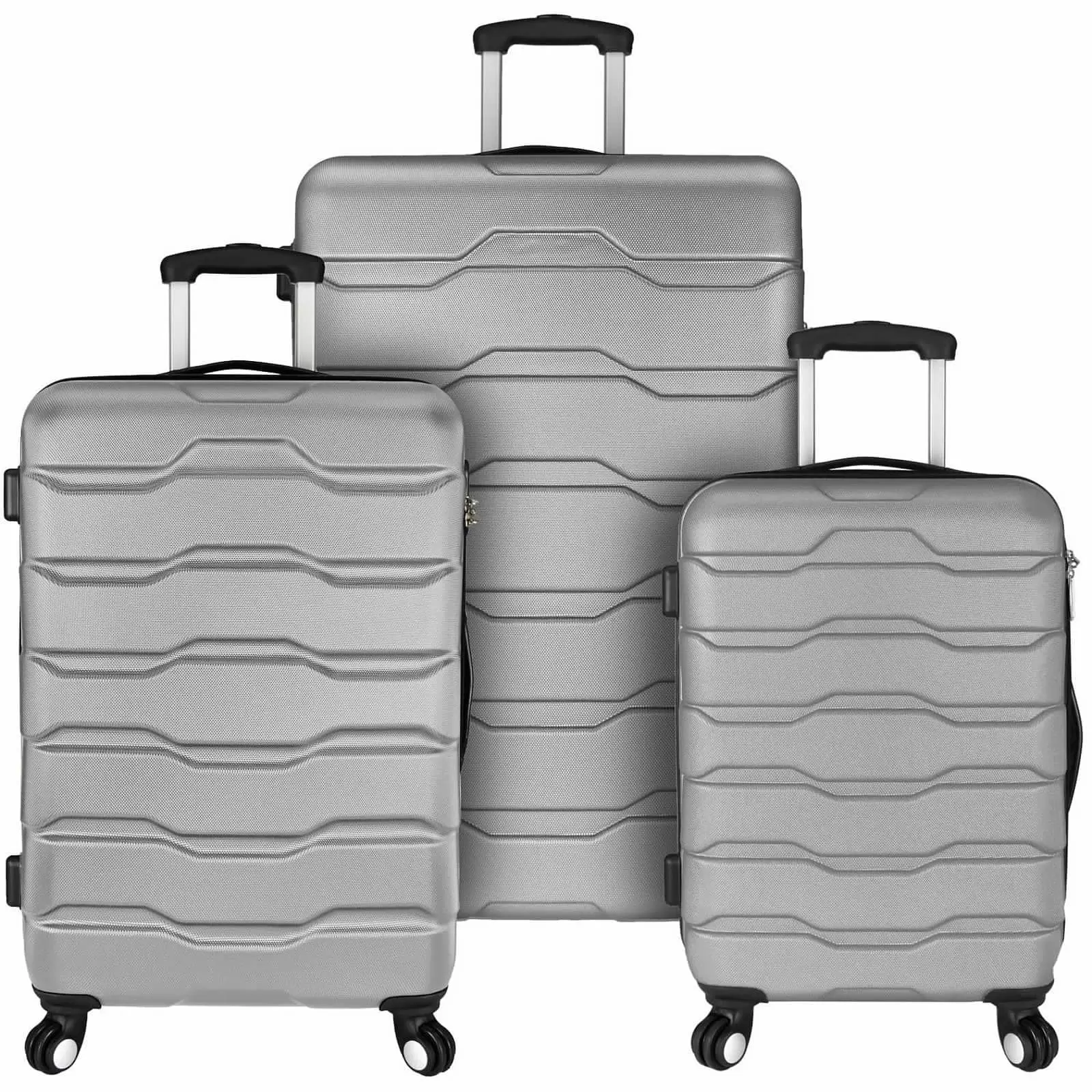 Elite Luggage Omni 3-Piece Hardside Spinner Luggage Set. Grey