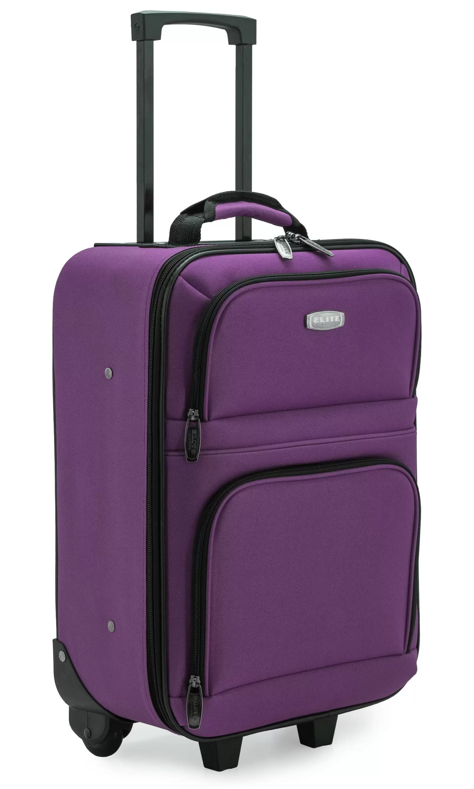 Elite Meander 19.5 Carry-on Softside Luggage with Protective Foam Padding. Purple