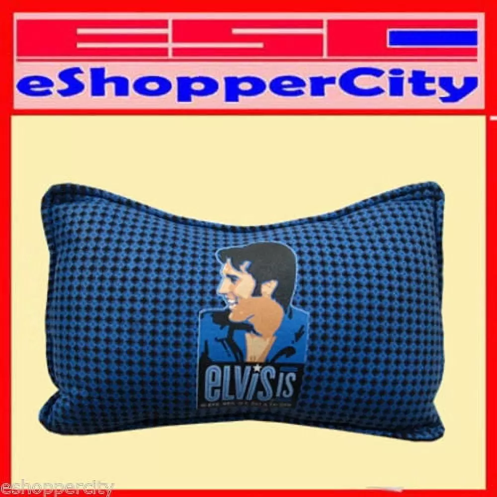 Elvis Presley Car Seat Headrest Pillow New Blue Elvis Is Design Pack of 1