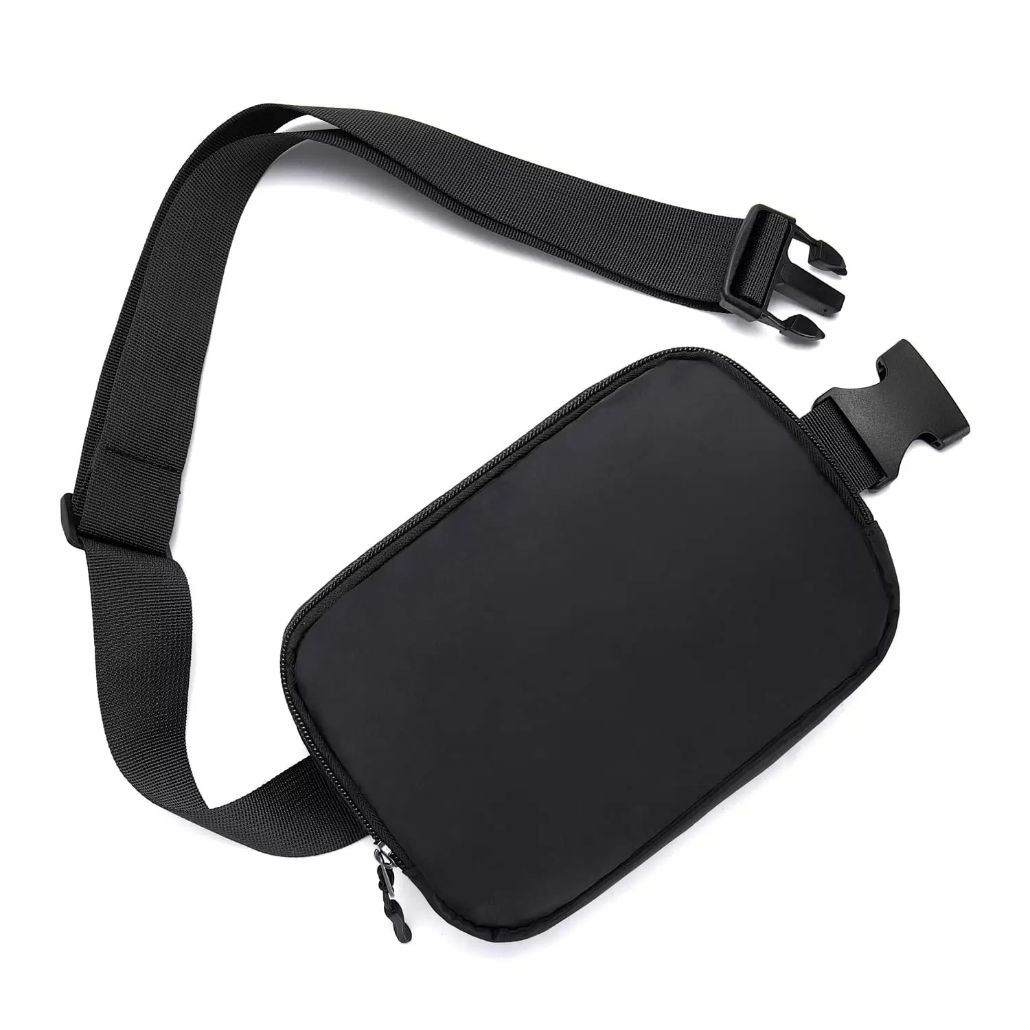 Emlimny Fanny Packs for Women Men. Fashion Waist Pack Mini Belt Bag with Adjustable Strap.Waterproof Crossbody Bag with Card Holder for Outdoor Hiking Walking Travel (BLACK)