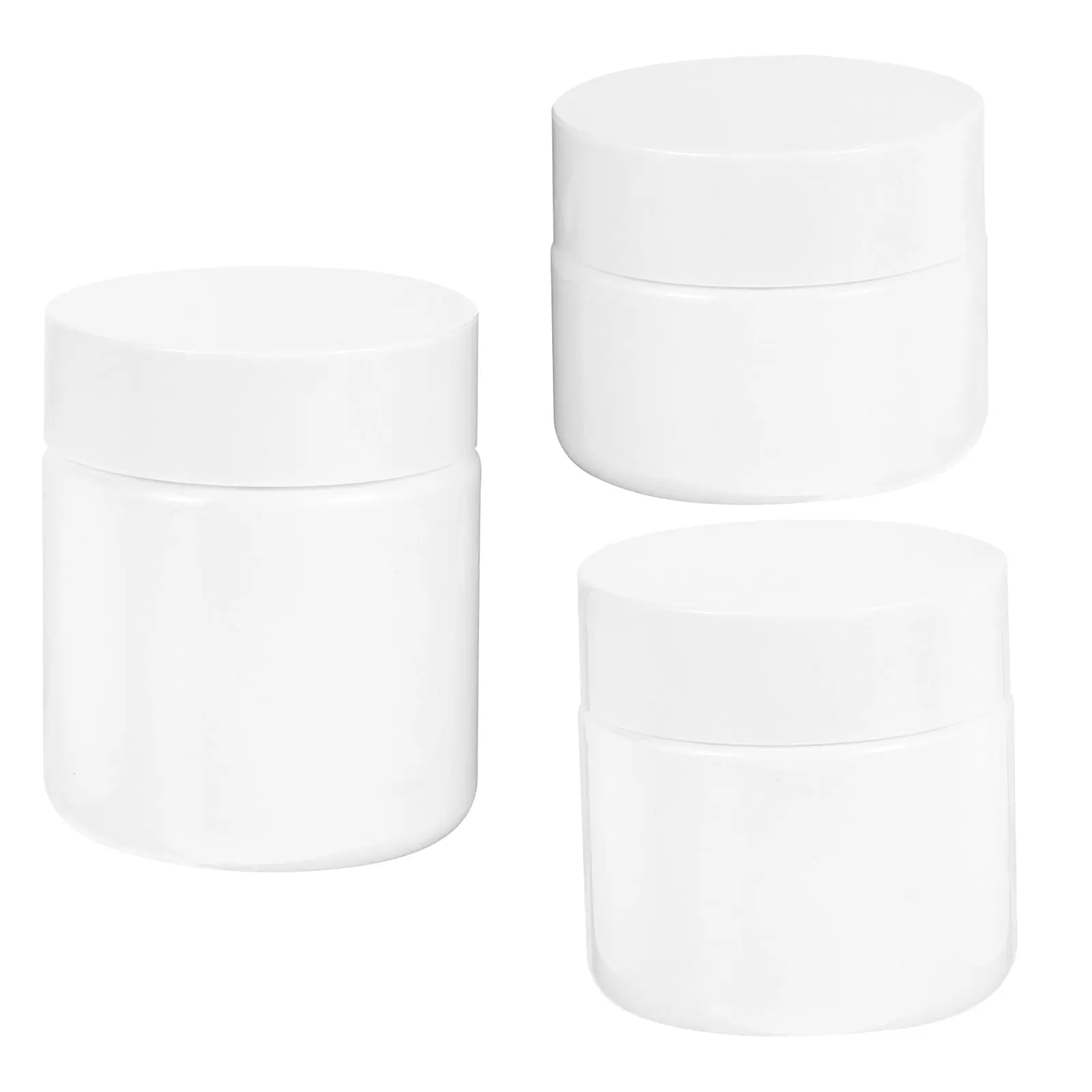 Empty Lotion Jar 3 Pcs Moisturizer Container Bottle Plastic Containers Cream Reusable Dispenser Cosmetic White Travel