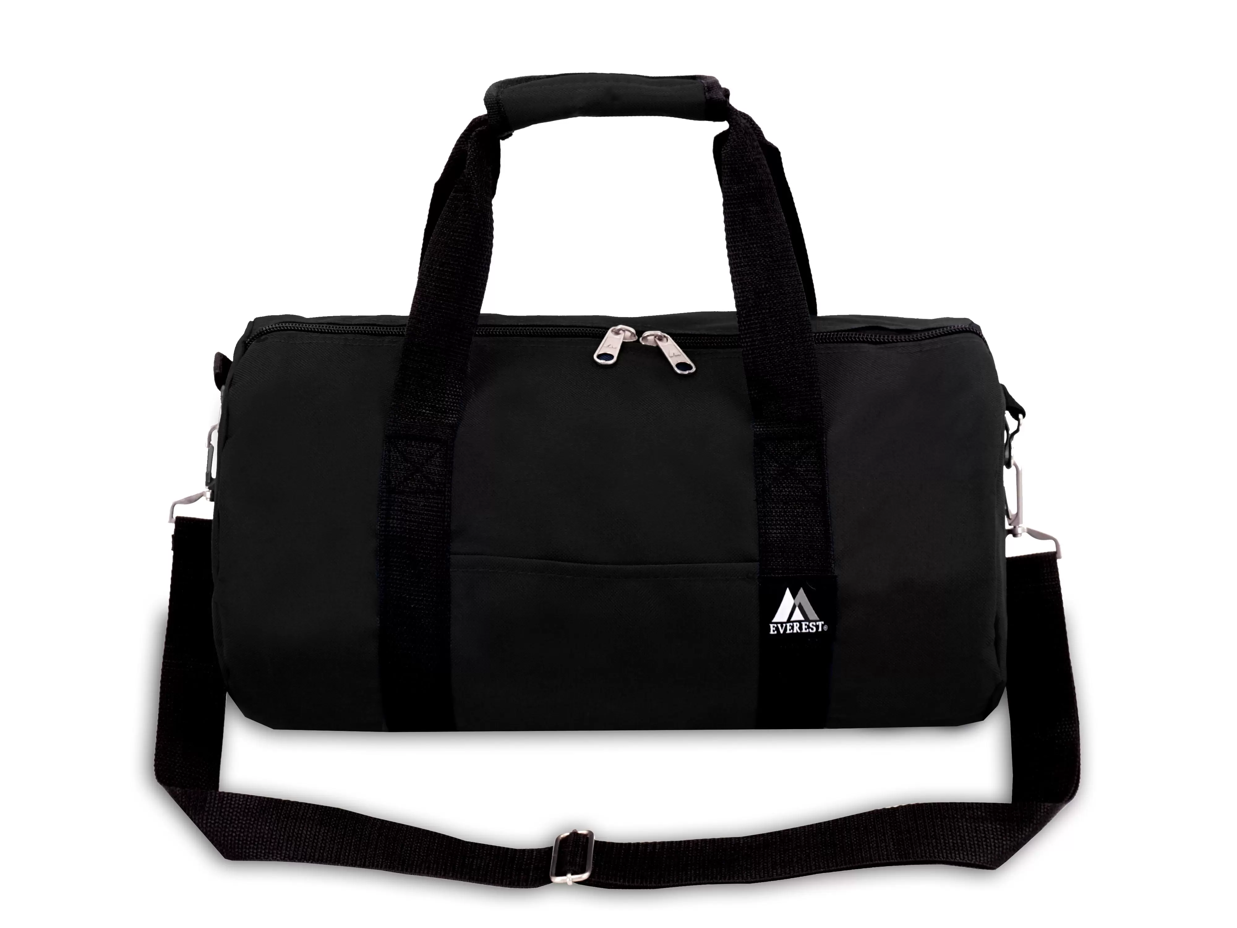 Everest Unisex 16-Inch Round Duffel Bag Black