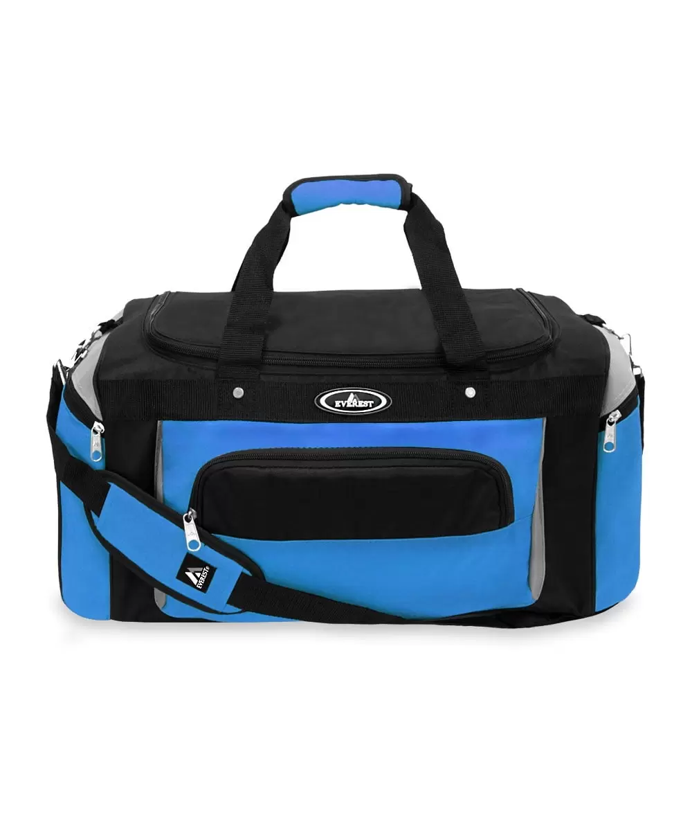 Everest Unisex Deluxe Sports Duffel Bag Royal Blue