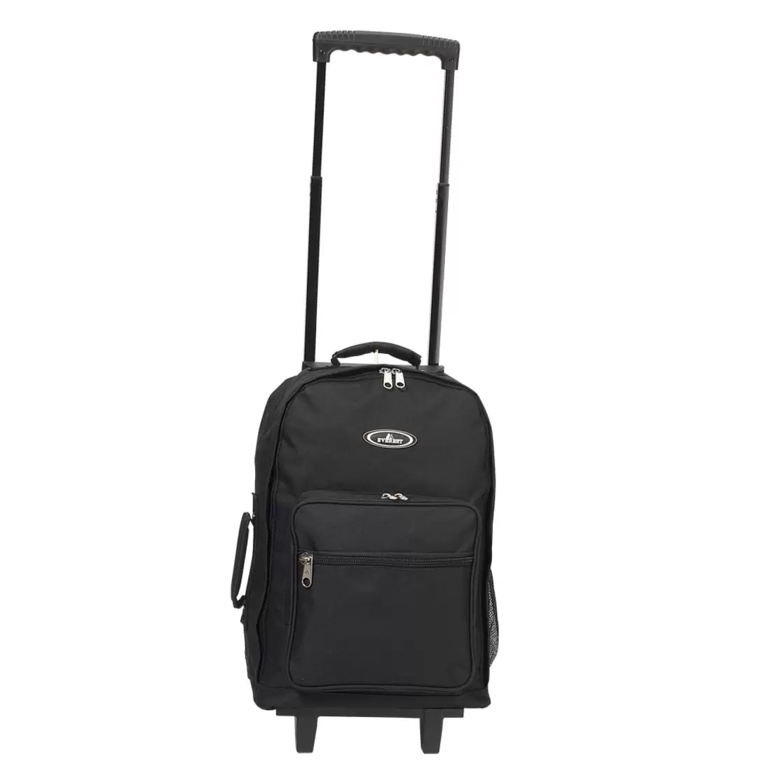 Everest Wheeled Backpack Rolling Carry On Suitcase on Wheels -Small - Black