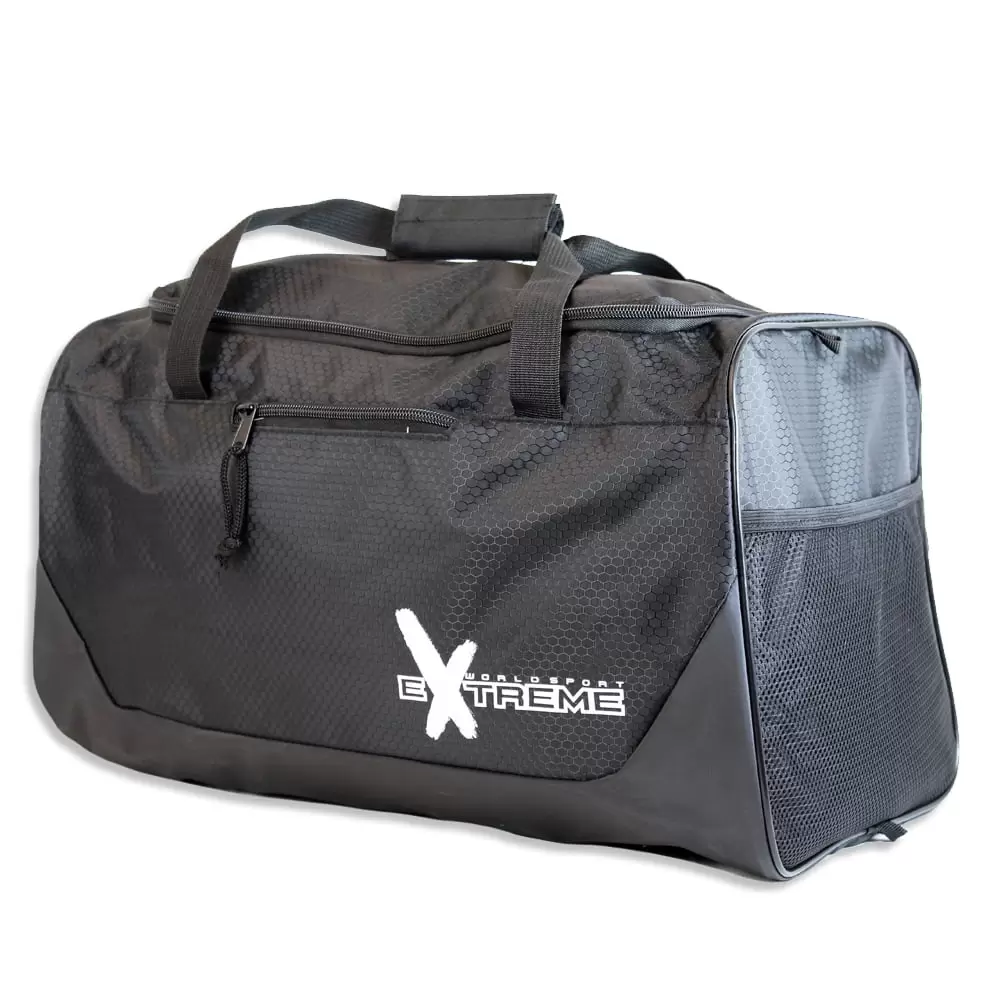 Extreme Unisex Gym Duffle. 19.5 Long (Black/White)