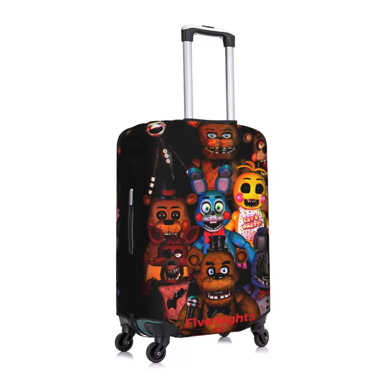 FNAF Five Night At Freddy Luggage Cover Suitcase Covers Elastic Dustproof Protector For Luggage Washable And Decorative Travel Bag Cases