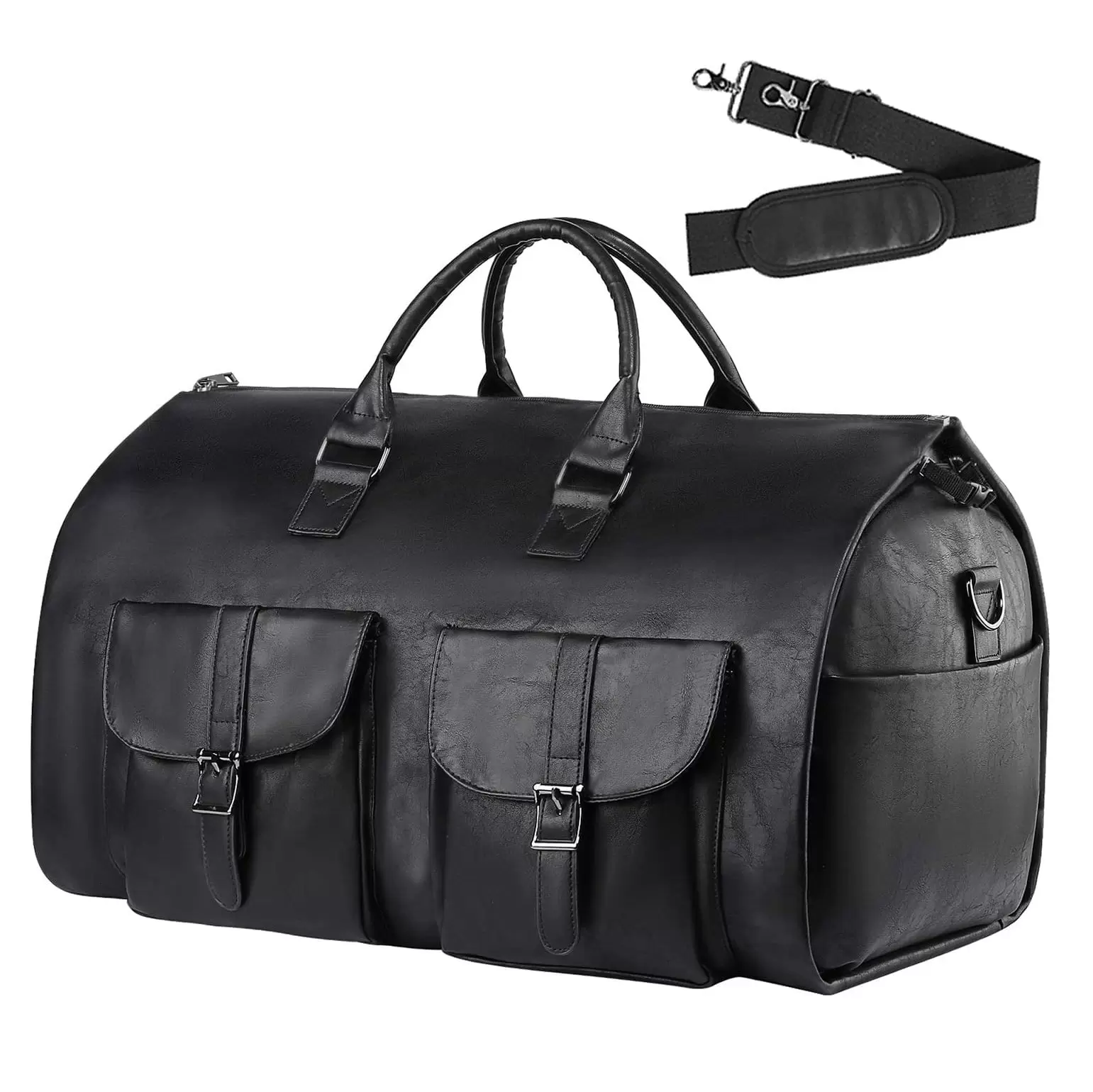 FR Fashion Co. 22 Men's Classic Leather Duffel Bag