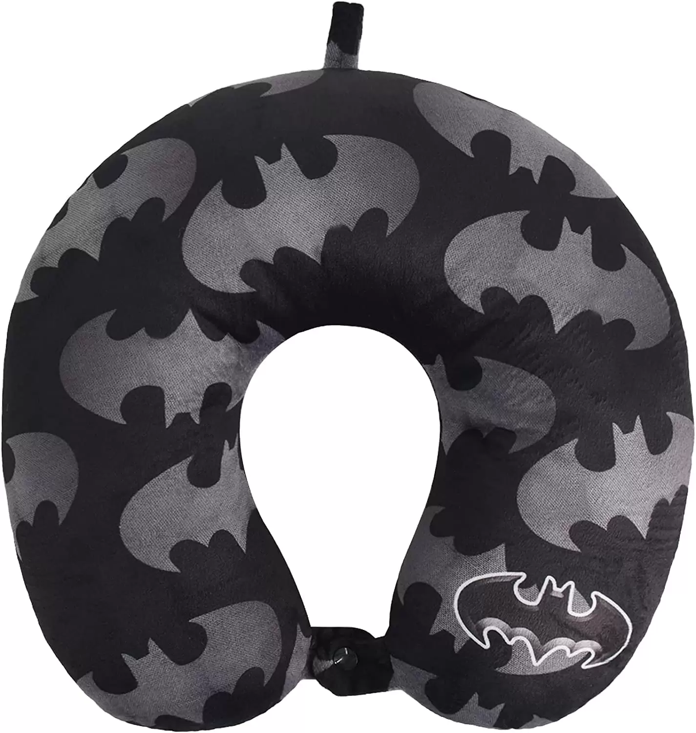 FUL Batman Neck Pillow. Logo Design Travel Head Pillow for Sleep in Airplane or Car. Black