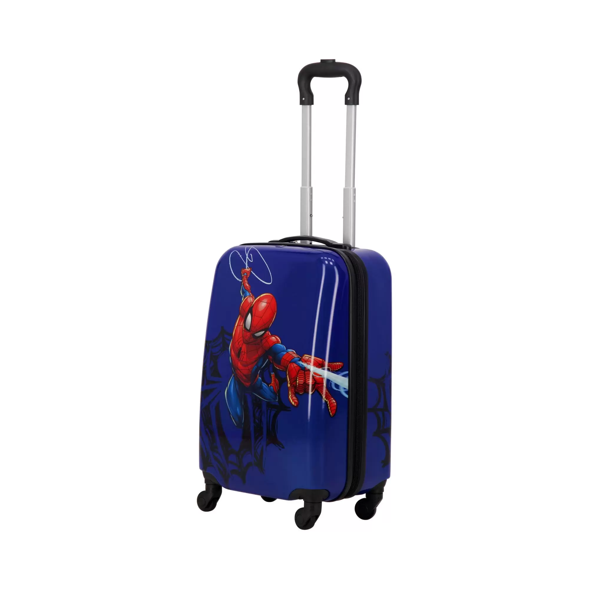 FUL Marvel Spider-Man 21 Inch Kids Rolling Luggage. Hardshell Carry On Suitcase with Spinner Wheels. Blue