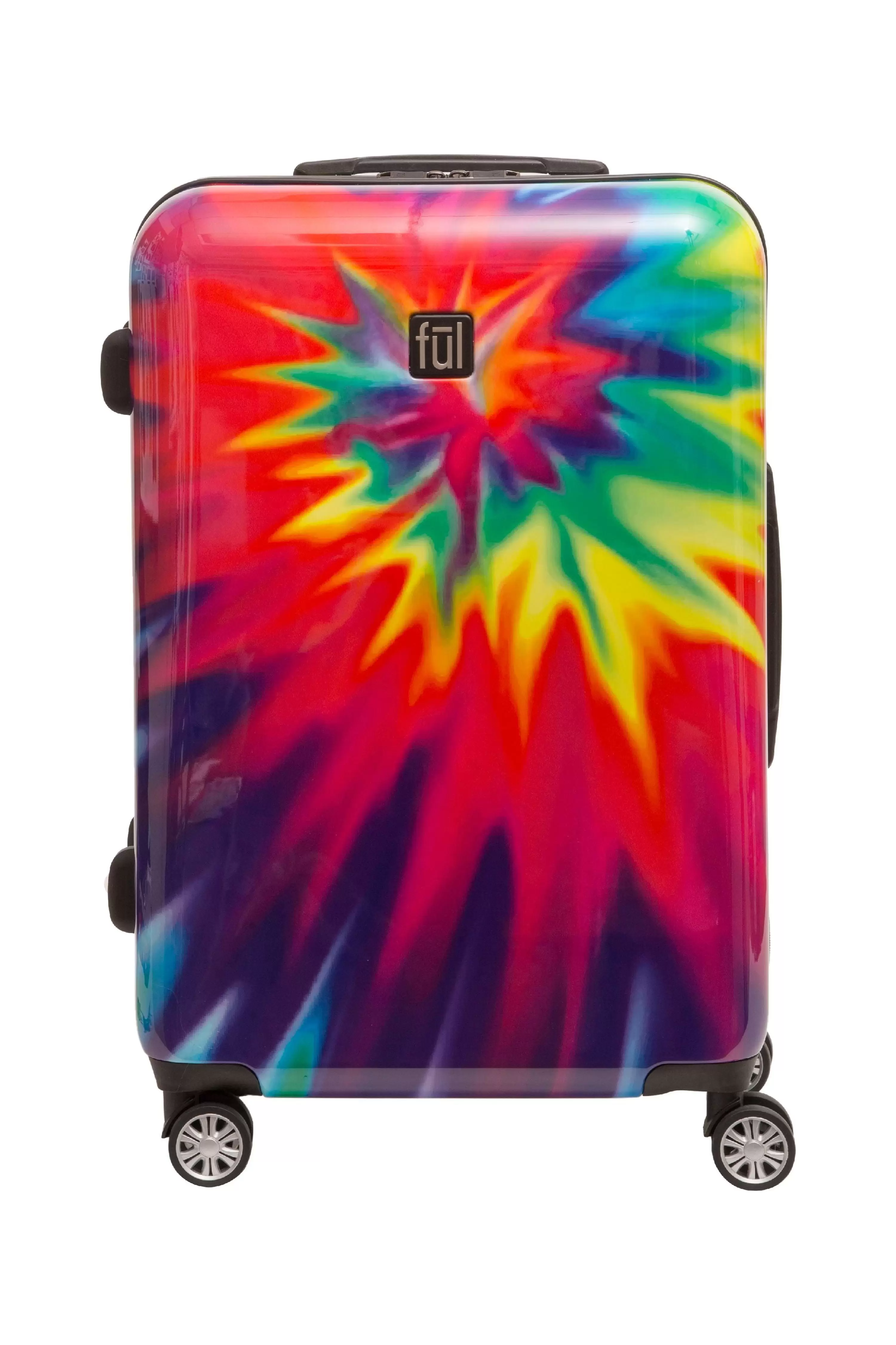 FUL Tie-dye Swirl 24 Inch Spinner Rolling Luggage Suitcase. ABS Hard Case. Upright. Tie-dye