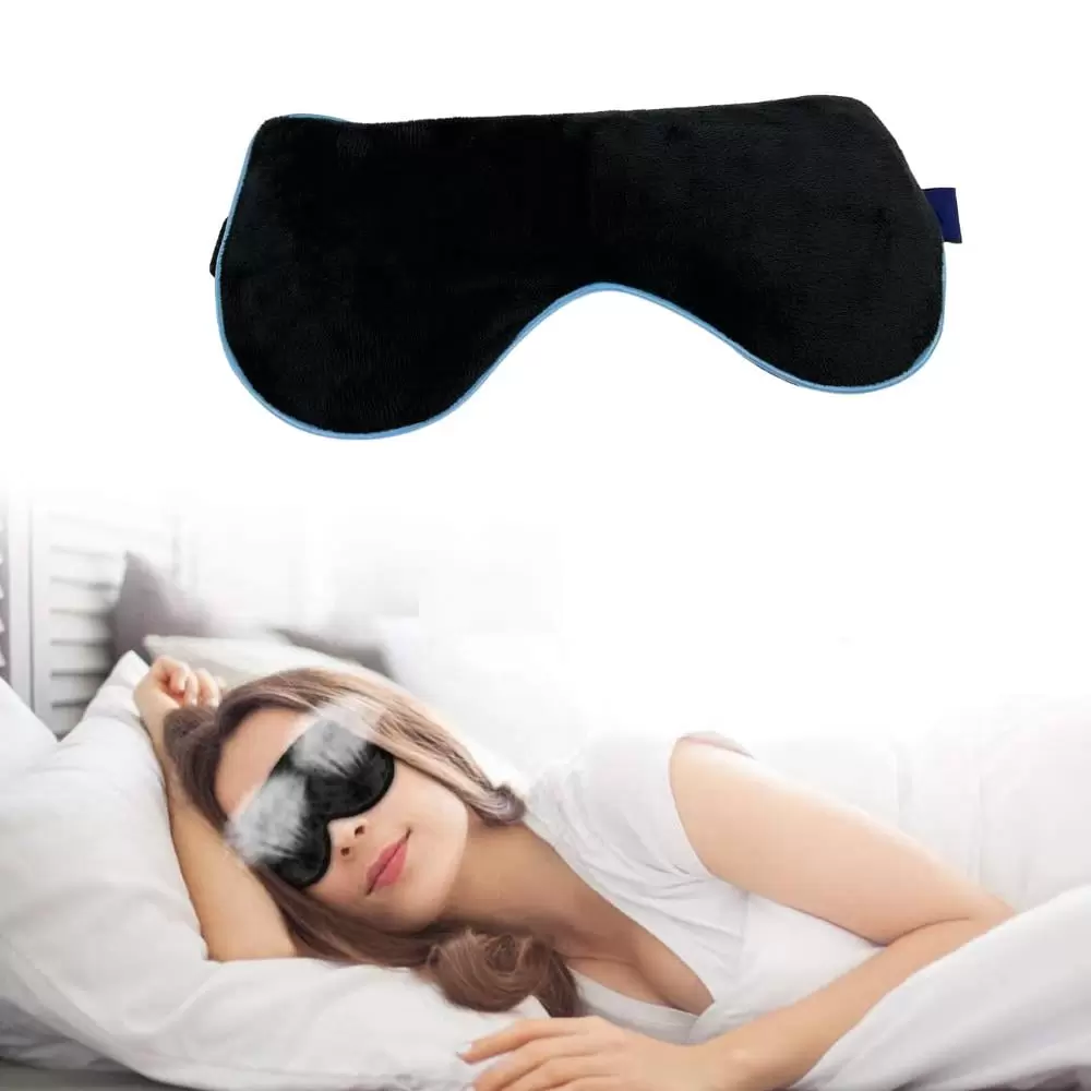 FUMAO Warm Eye Compress for Dry Eyes. Heated Eye Masks For Dry Eyes. Bruder Eye Compress Moist Heat Microwave Eye Mask for Stye Black