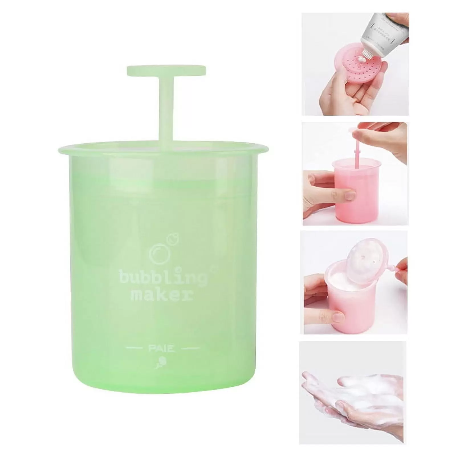 Face Foam Maker Rich Cream Foamer Skincare Tools Travel Household Convenient Quick Lightweight Cup Whip Wash Facial Skin 1 Pieces.Green