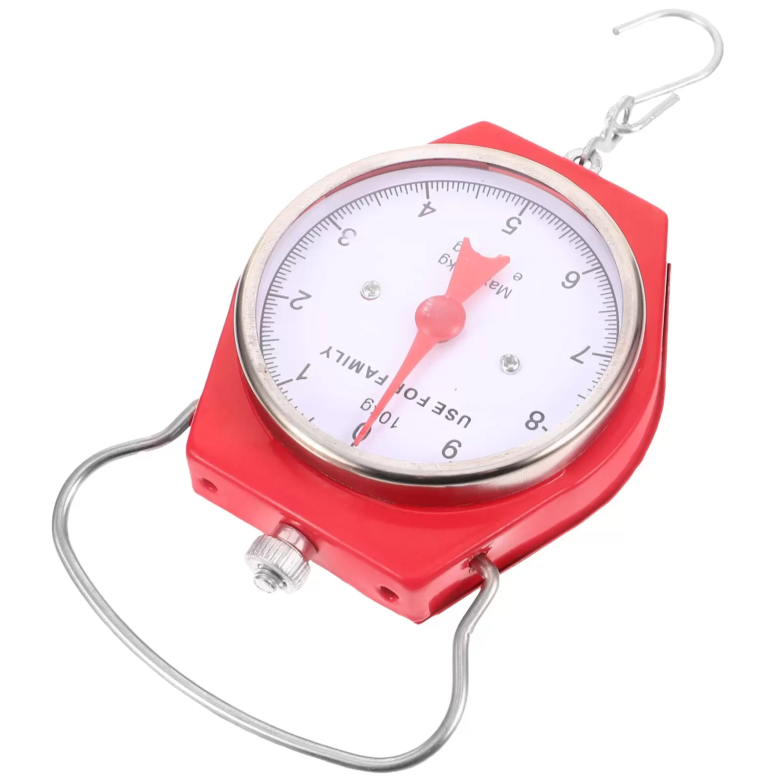 Fishing Scale Hand to Weigh Luggage Metal Hanging Scales Market Meat Electronic Hook Travel Spring Balance Red