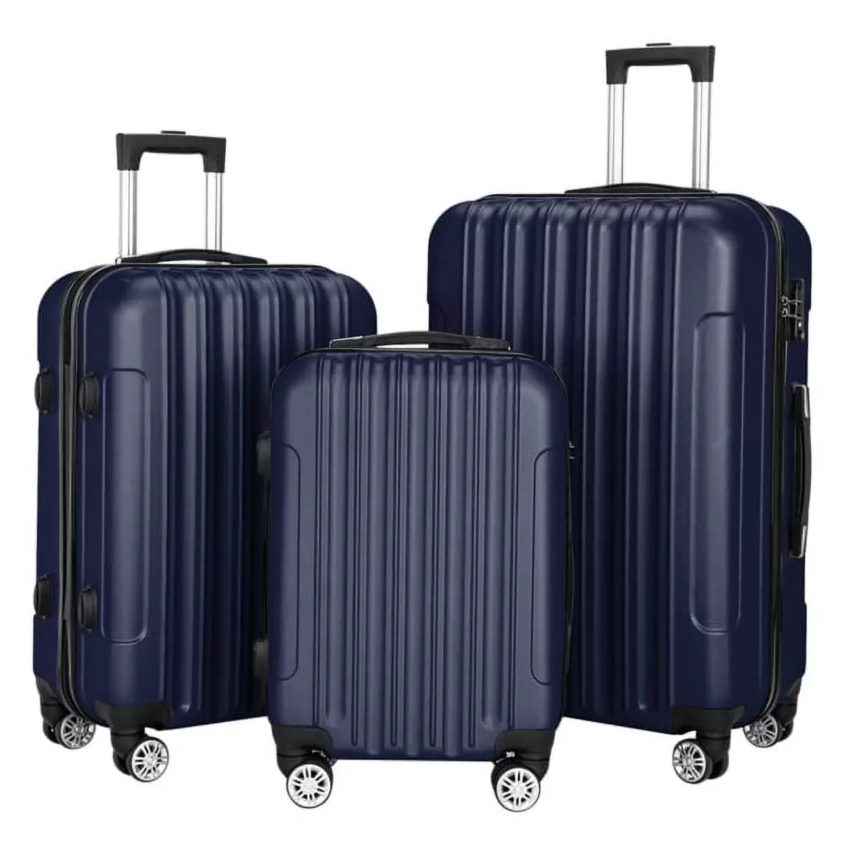 Fithood 3-in-1 Multifunctional Large Capacity Traveling Storage Suitcase Luggage Set Navy Blue