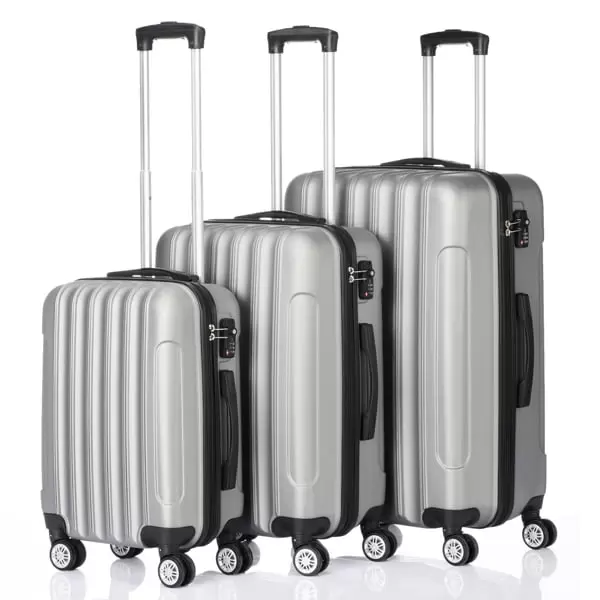 Fithood 3-in-1 Multifunctional Large Capacity Traveling Storage Suitcase Silver Gray