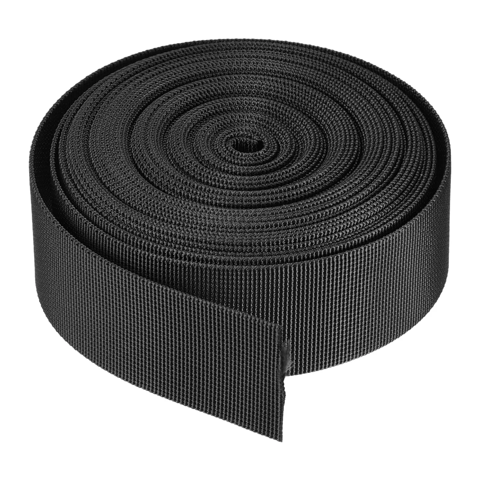 Flat Nylon Webbing Strap 1.5 Inch 10 Yards Black for Backpack. Luggage. Bags