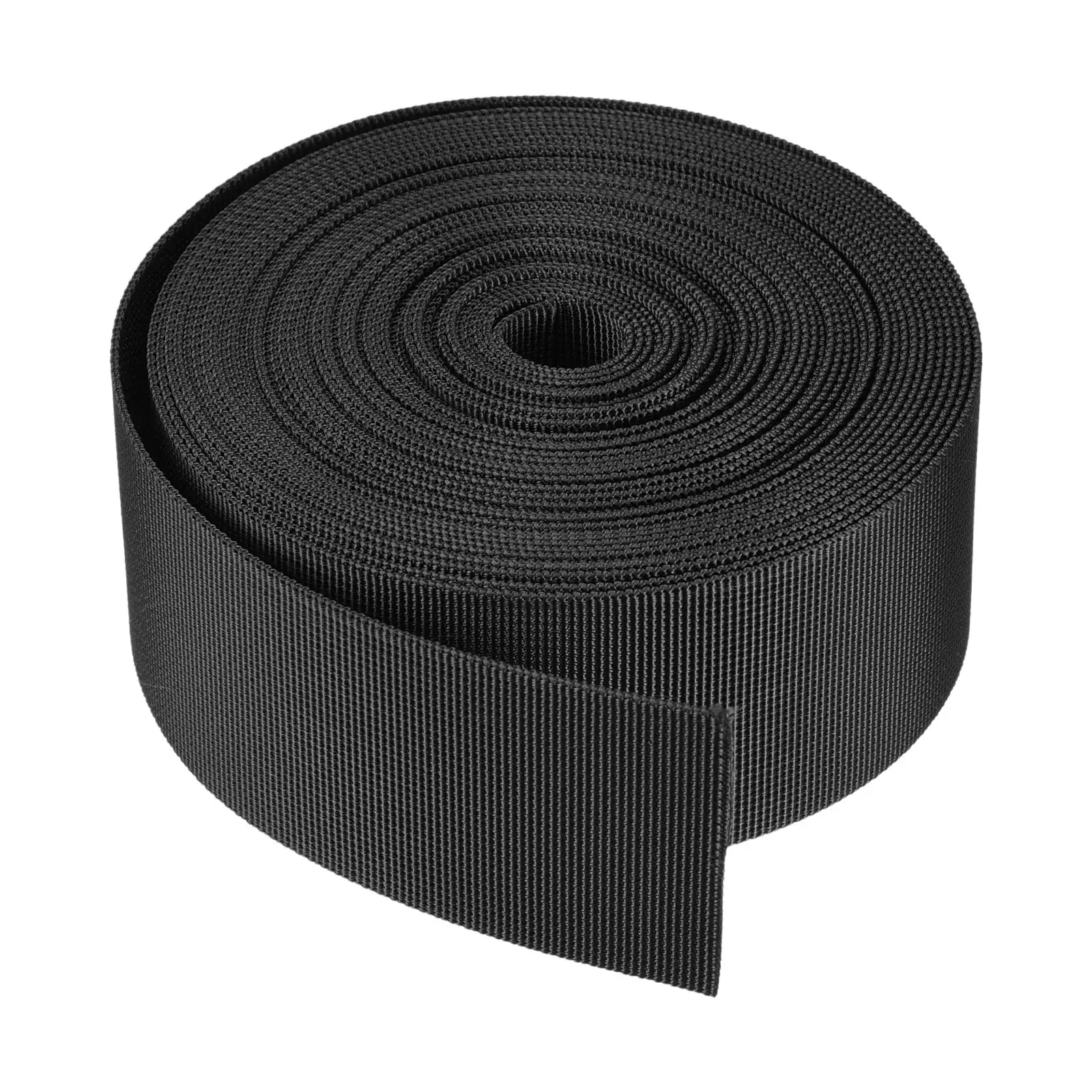 Flat Nylon Webbing Strap 2 Inch 10 Yards Black for Backpack. Luggage-rack