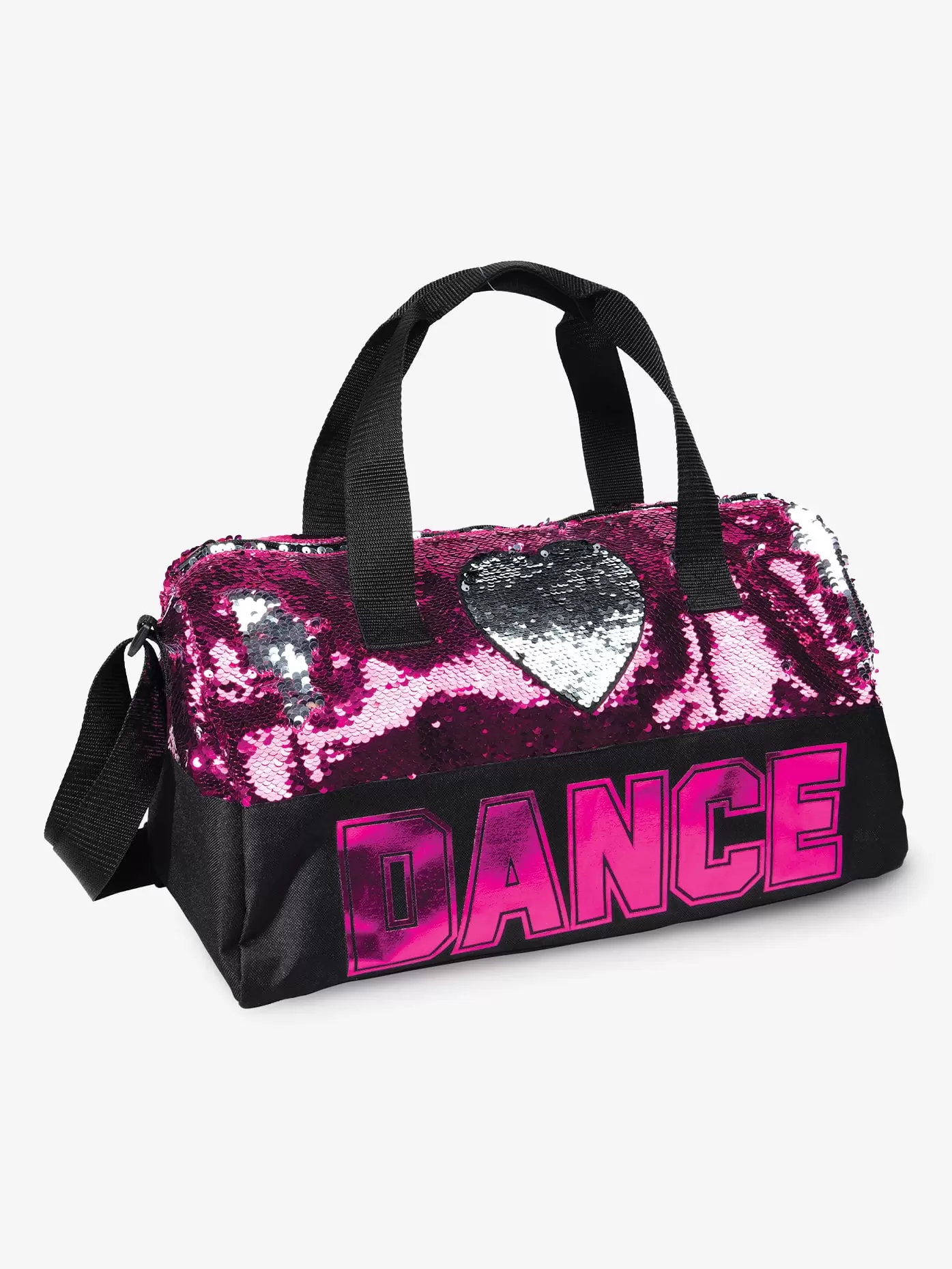 Flip Sequin Heart Dance Duffel Bag