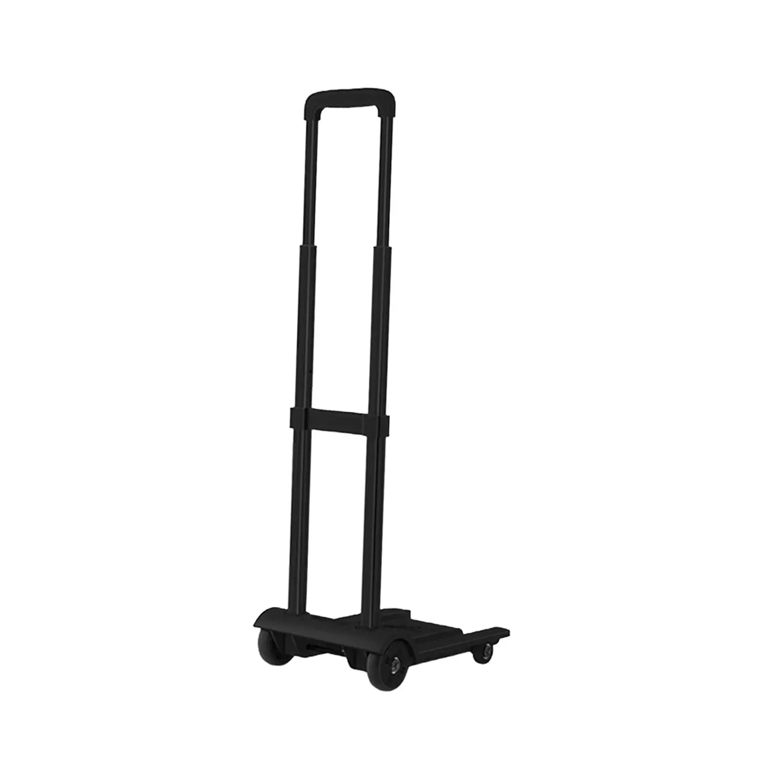 Folding Luggage Cart Solid Construction Truck for Transportation Office 4 wheels black