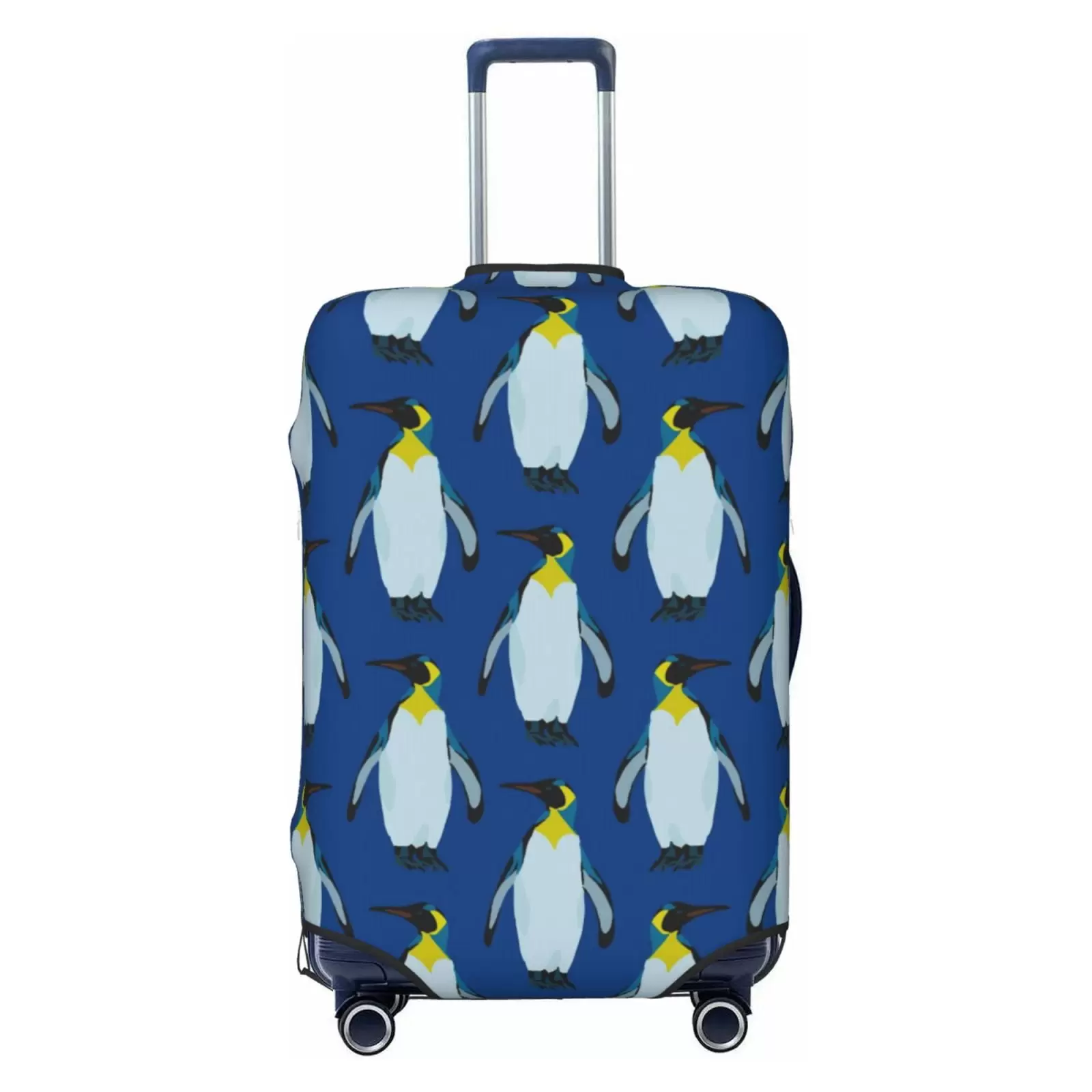 Fotbe Beautiful King Penguin Pattern Luggage Cover Protector.Suitcase Cover Protector Fit 18-32 Inch Luggage.Washable Protector Covers Dust And Stratch Resistance