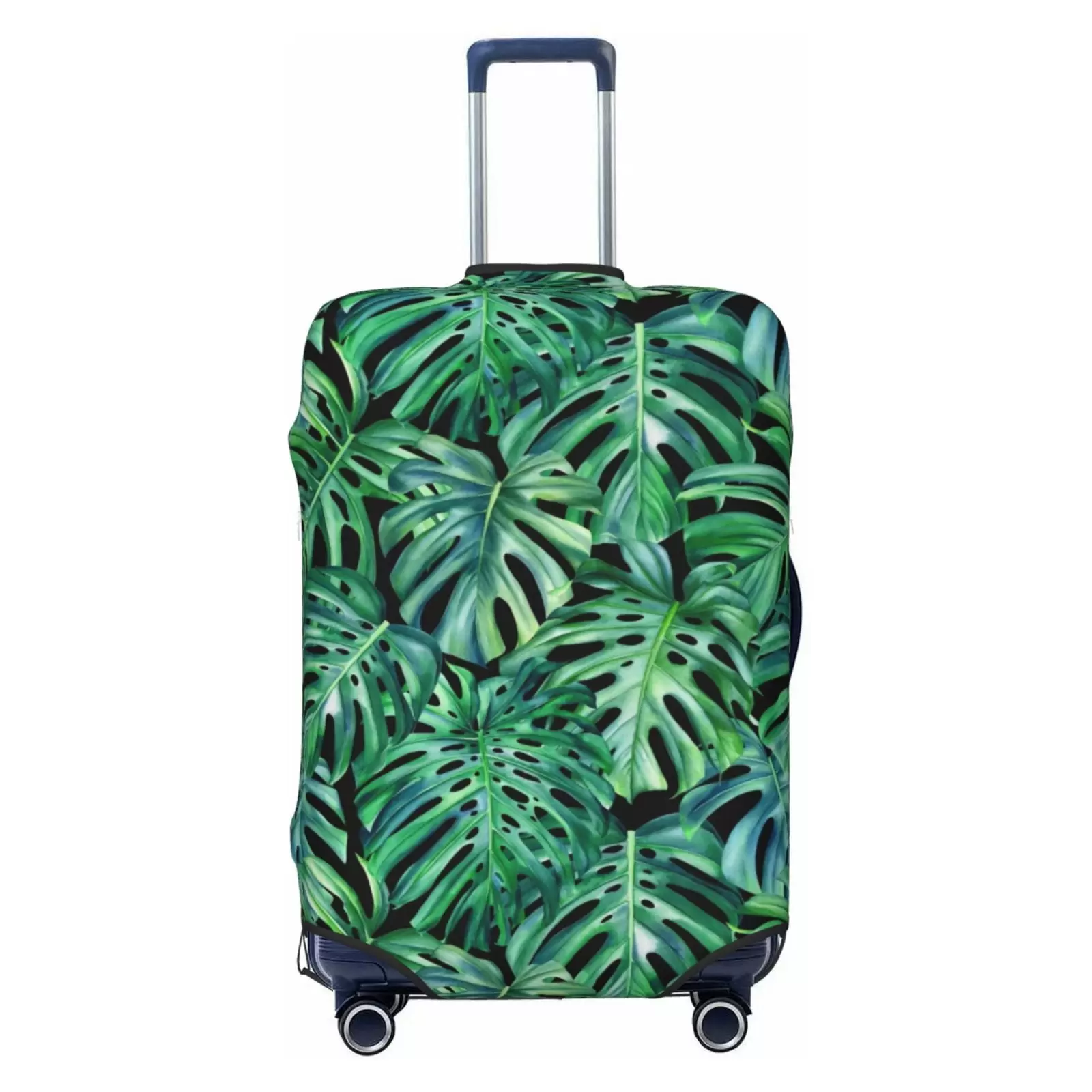 Fotbe Monstera Leaves Luggage Cover Protector.Suitcase Cover Protector Fit 18-32 Inch Luggage.Washable Protector Covers Dust And Stratch Resistance