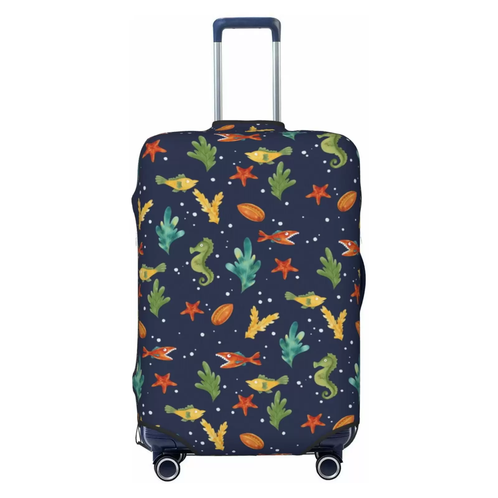 Fotbe Shells And Seaweed Luggage Cover Protector.Suitcase Cover Protector Fit 18-32 Inch Luggage.Washable Protector Covers Dust And Stratch Resistance