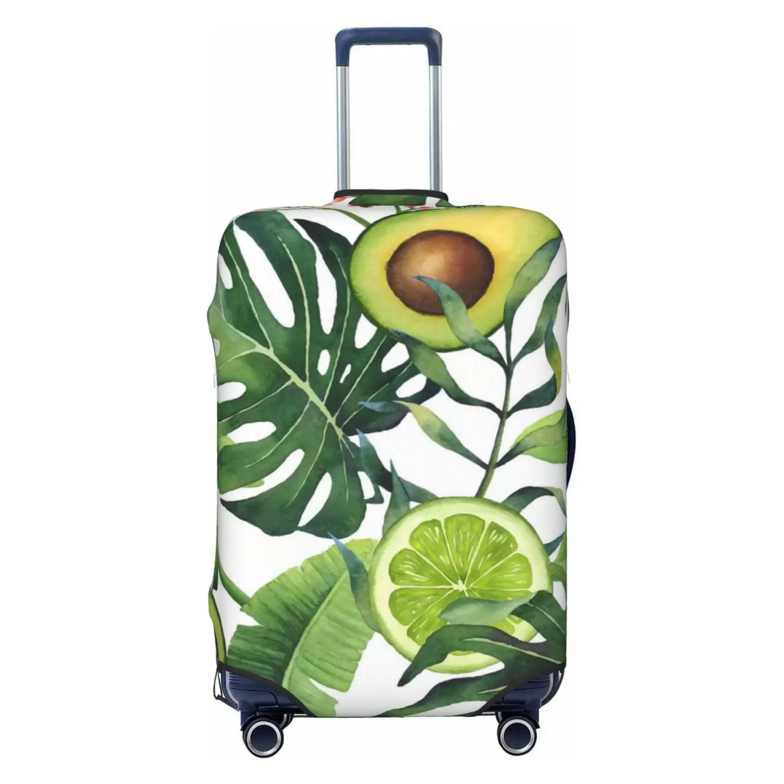 Fotbe Watercolor Green Tropical Luggage Cover Protector.Suitcase Cover Protector Fit 18-32 Inch Luggage.Washable Protector Covers Dust And Stratch Resistance