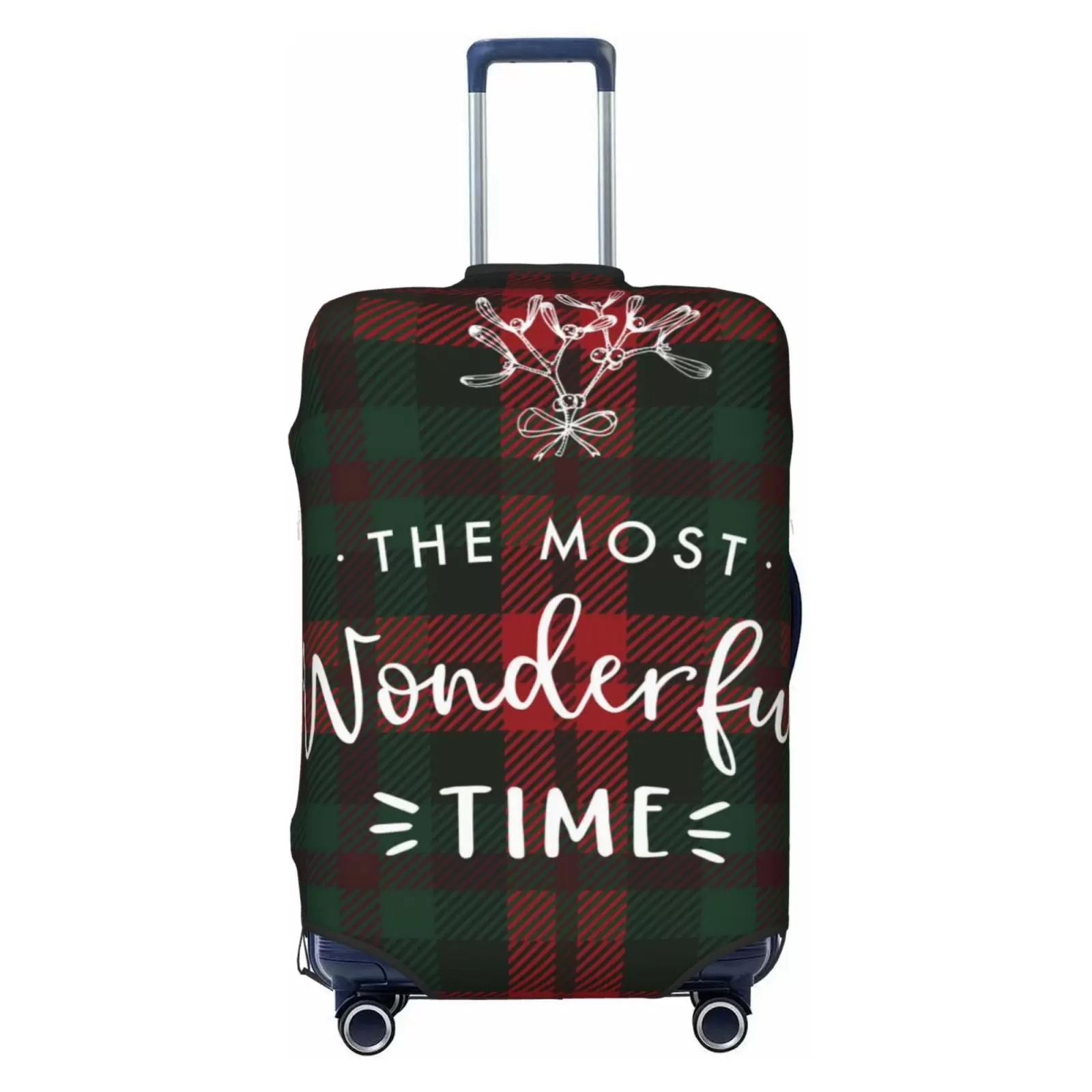 Fotbe Wonderful Time Christmas Luggage Cover Protector.Suitcase Cover Protector Fit 18-32 Inch Luggage.Washable Protector Covers Dust And Stratch Resistance