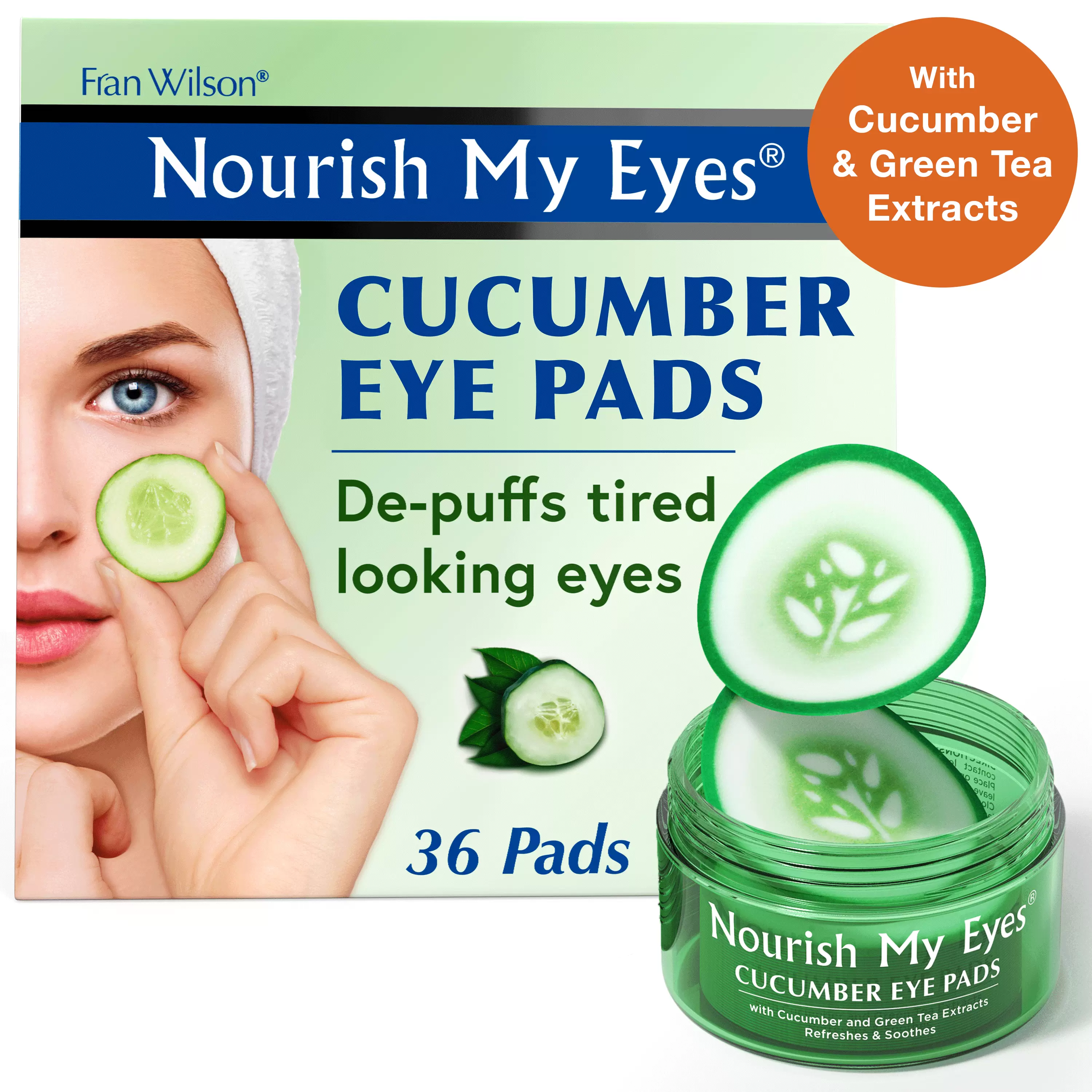 Fran Wilson Nourish My Eyes Refreshing & Soothing Cucumber Eye Pads 36 ea